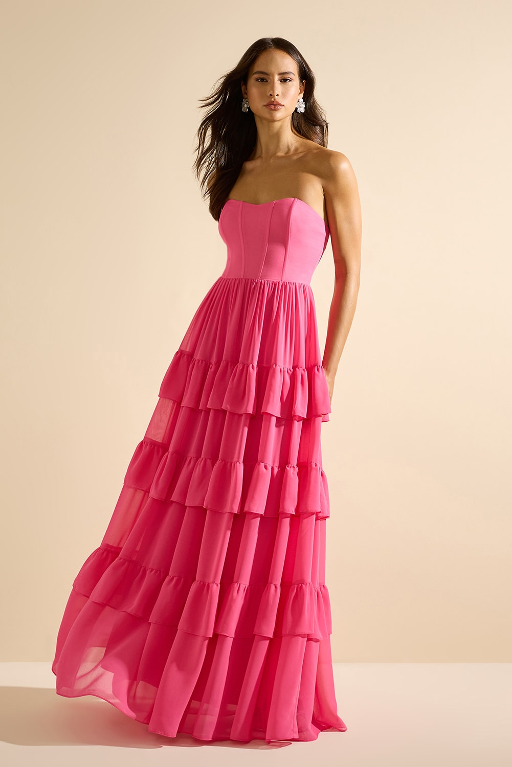 Vestido la belle e Pink