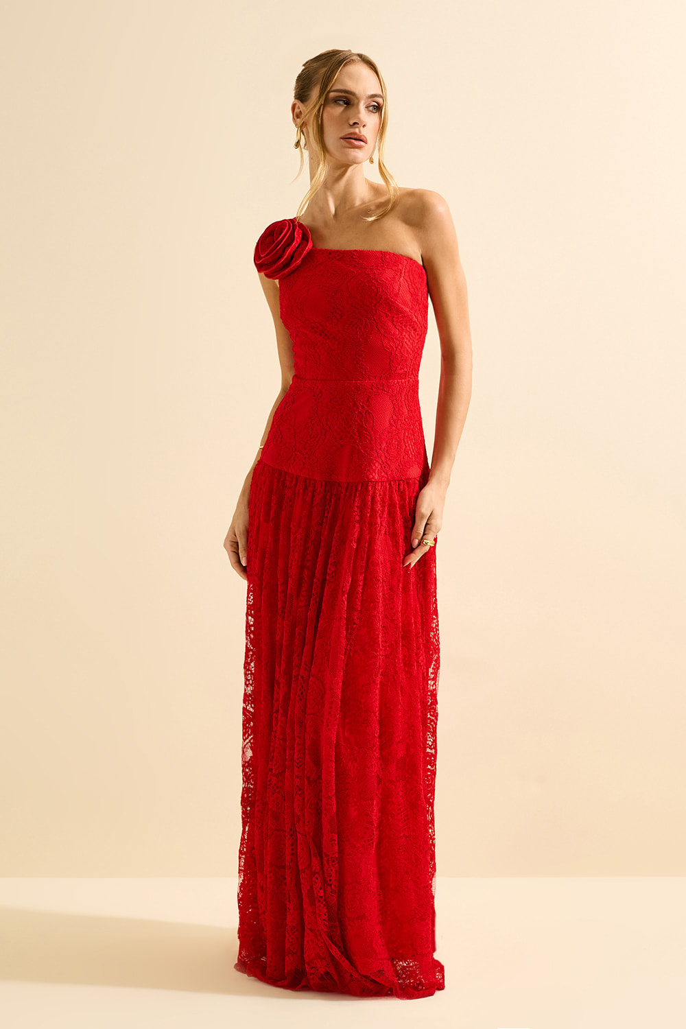 Vestido longo amariles f Vermelho
