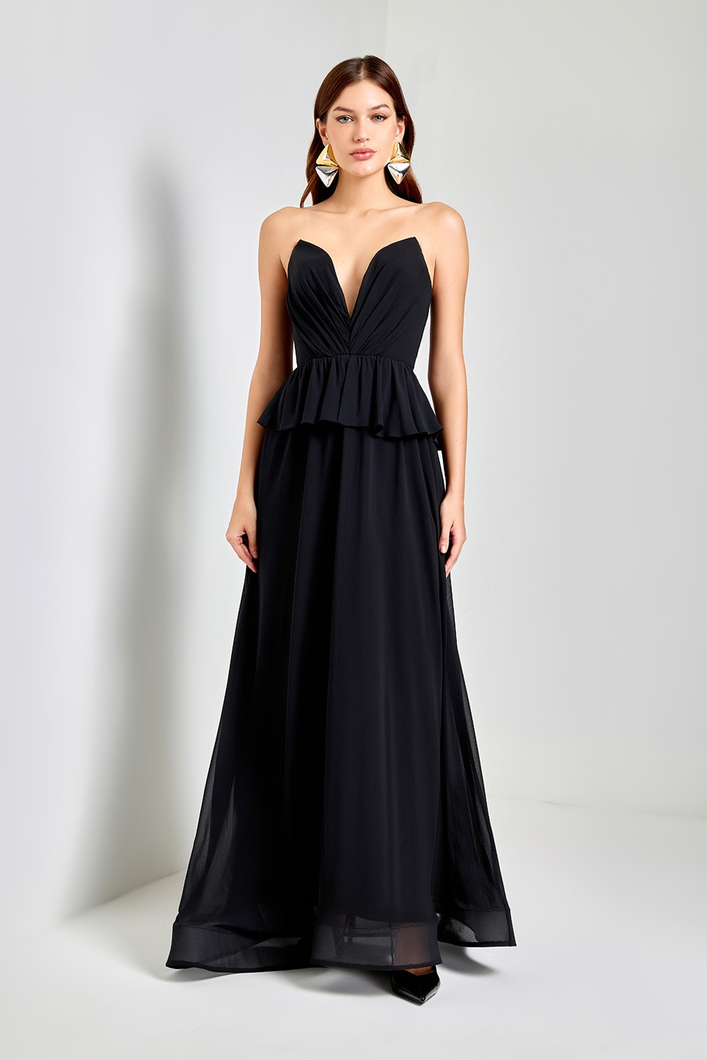 Vestido longo aurora Preto