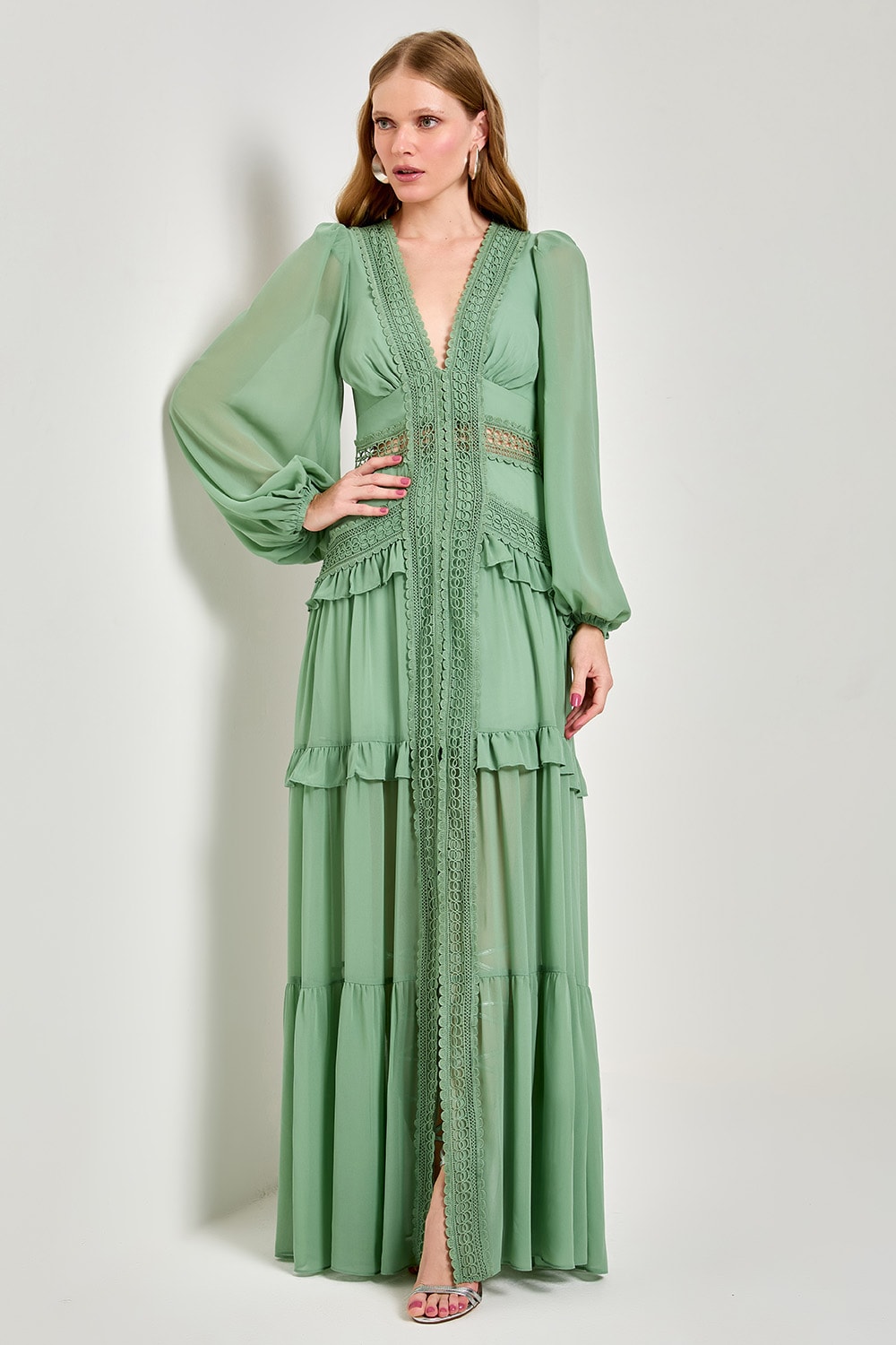 Vestido longo belinda Verde