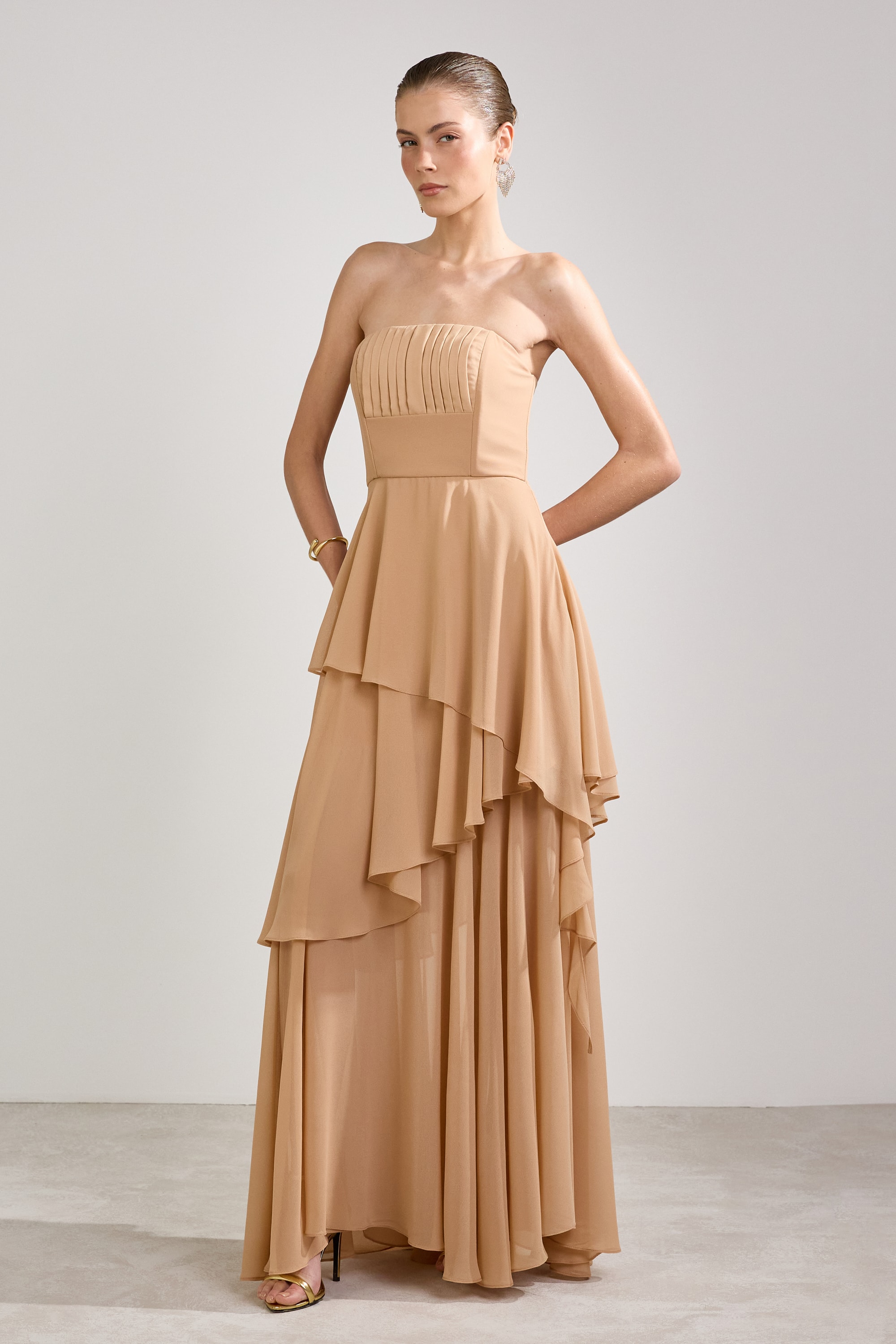 Vestido longo brena Cookie