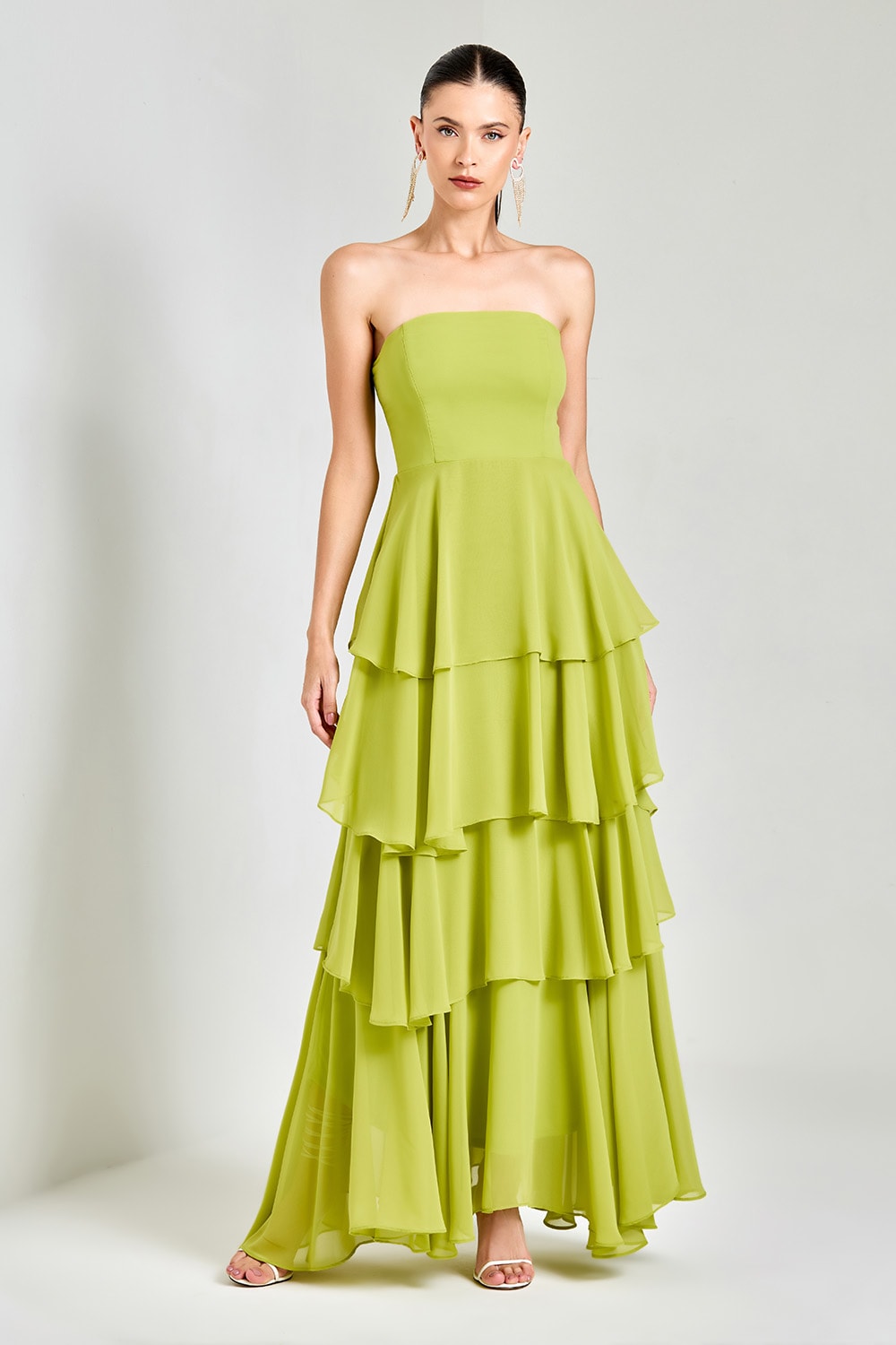 Vestido longo carolina Avocado