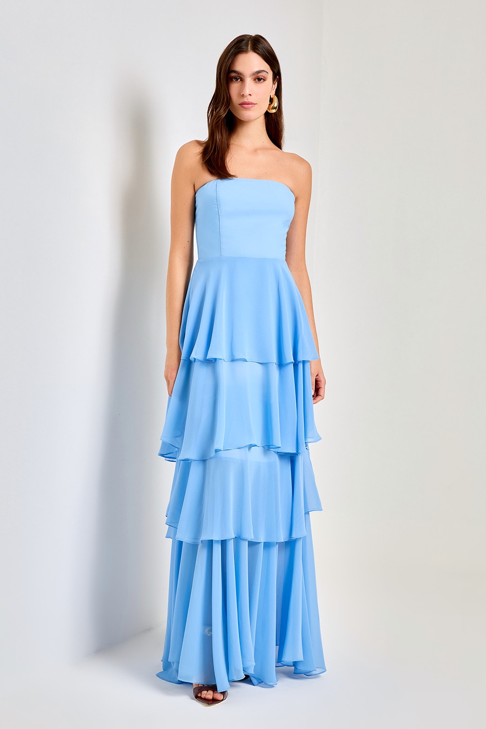 Vestido longo carolina Azul