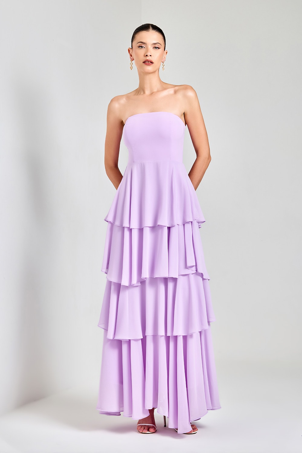 Vestido longo carolina Lilas