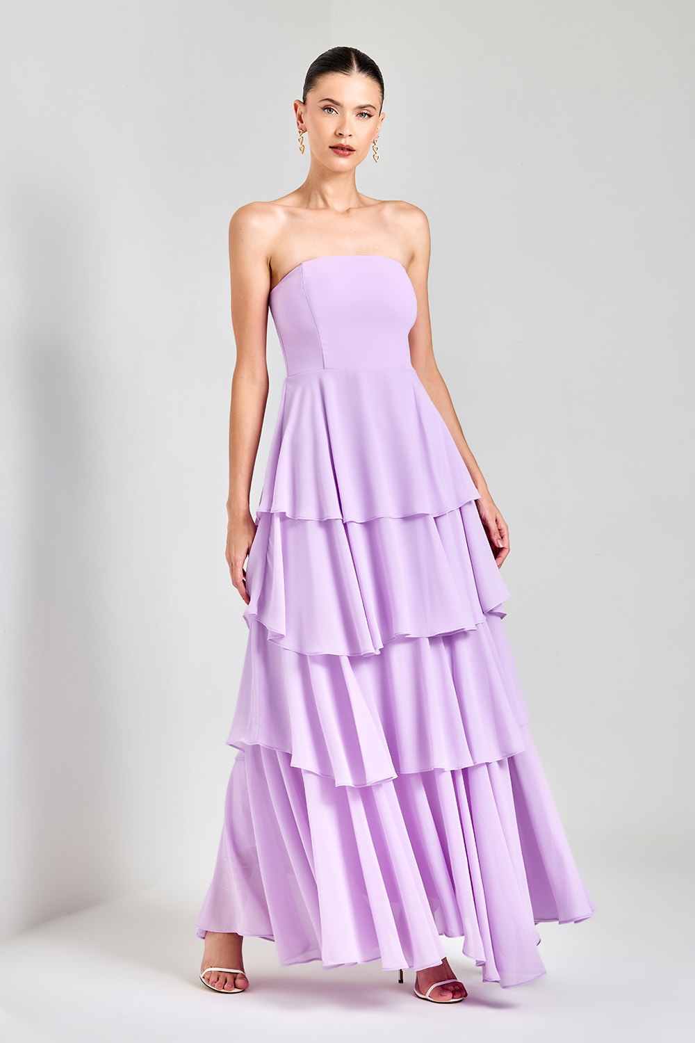 Vestido longo carolina Lilas