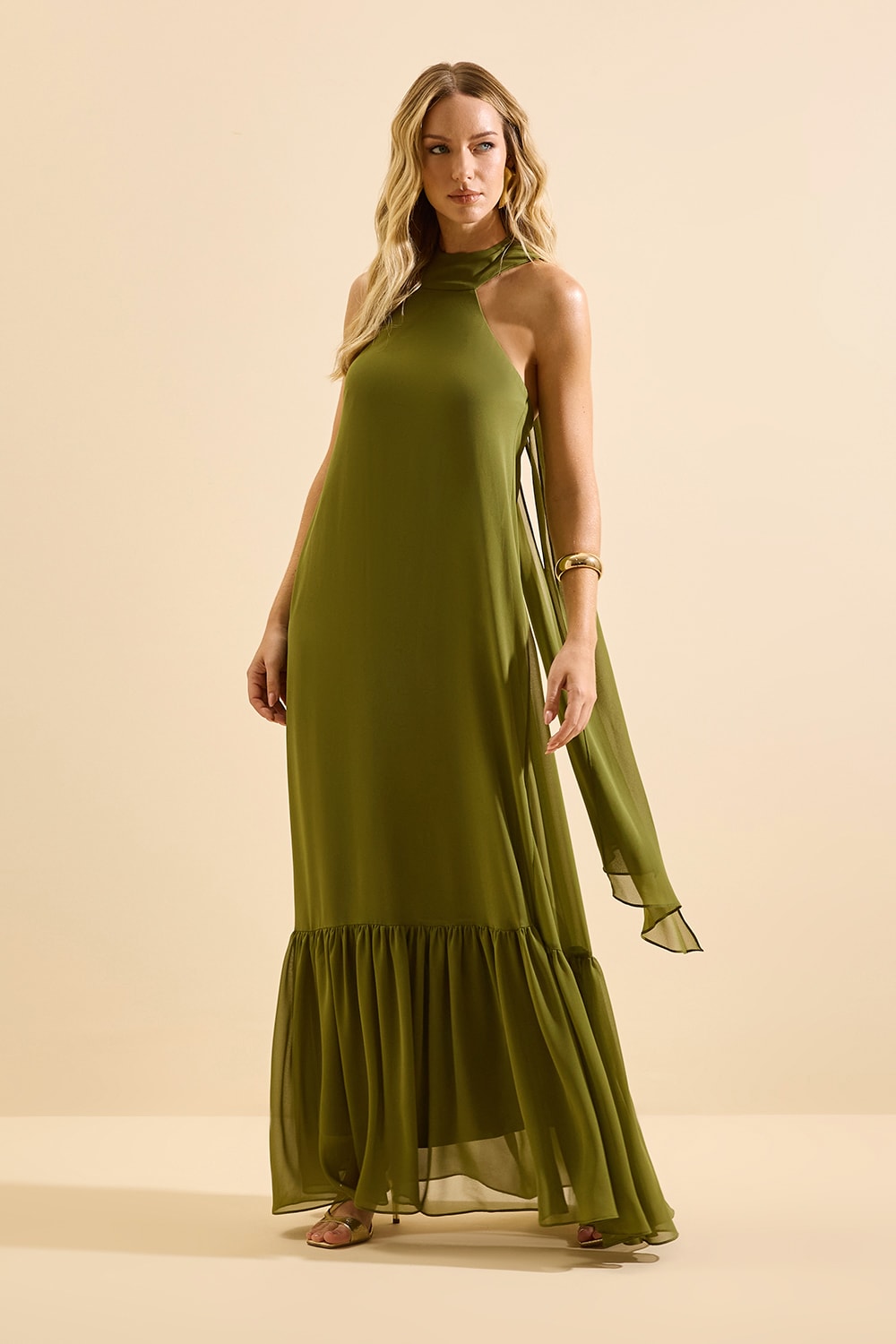 Vestido longo chris Oliva