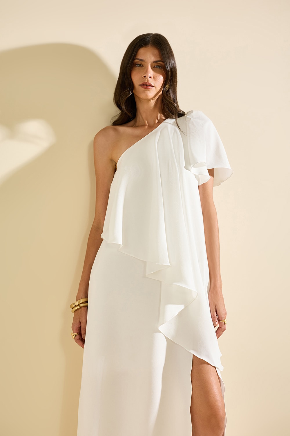 Vestido longo cora Off-White