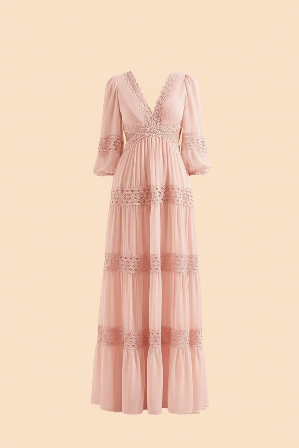 Vestido longo corinne Rosa