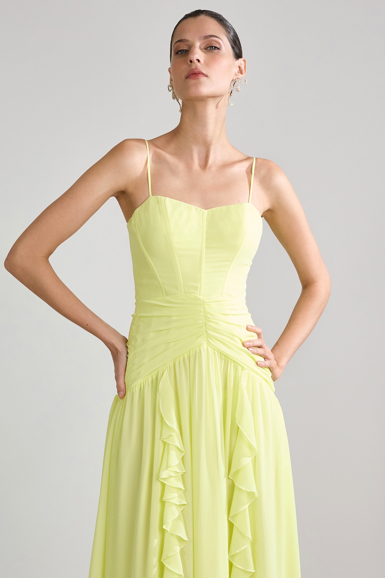 Vestido longo corset jabours Citrus
