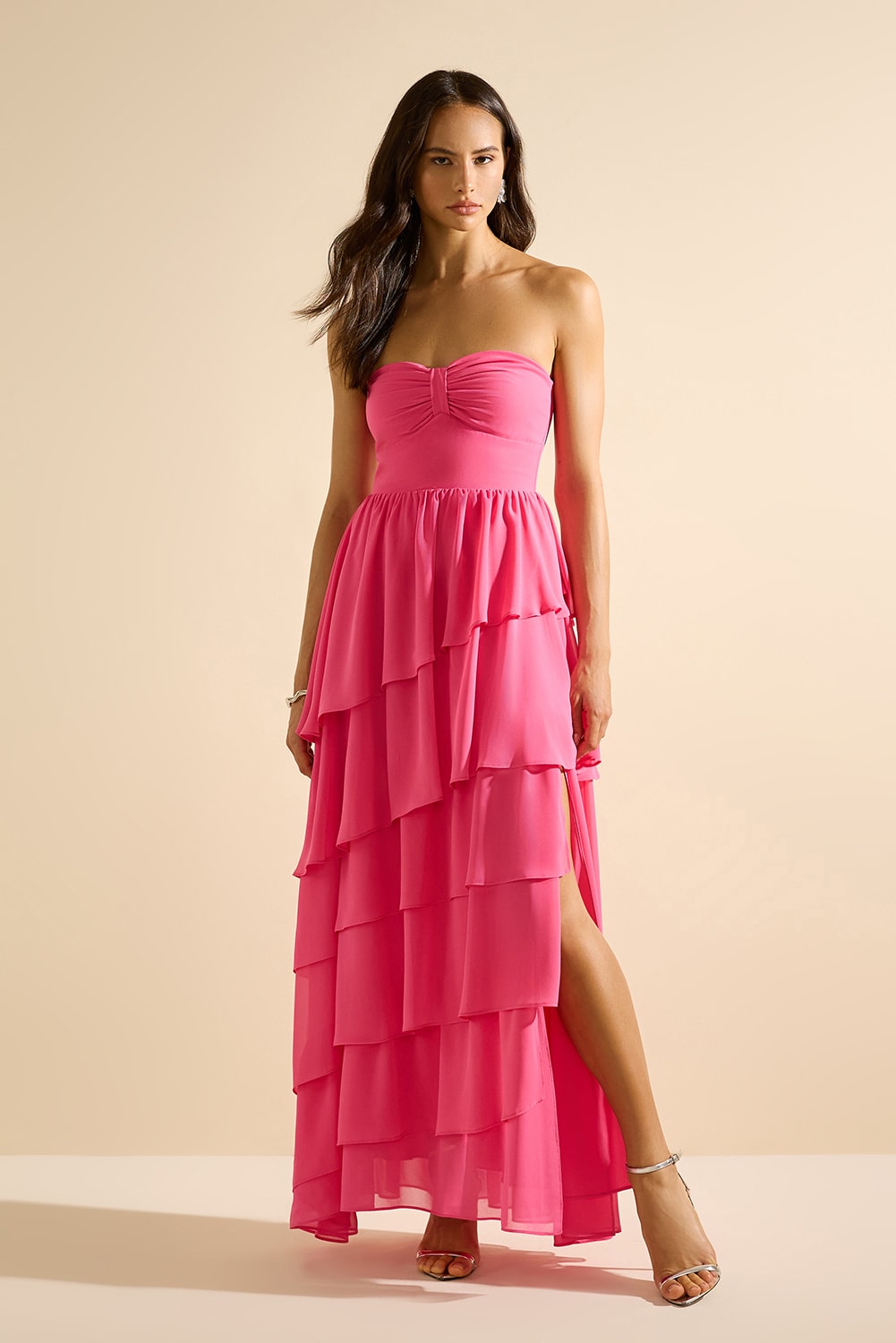 Vestido longo elysee Pink