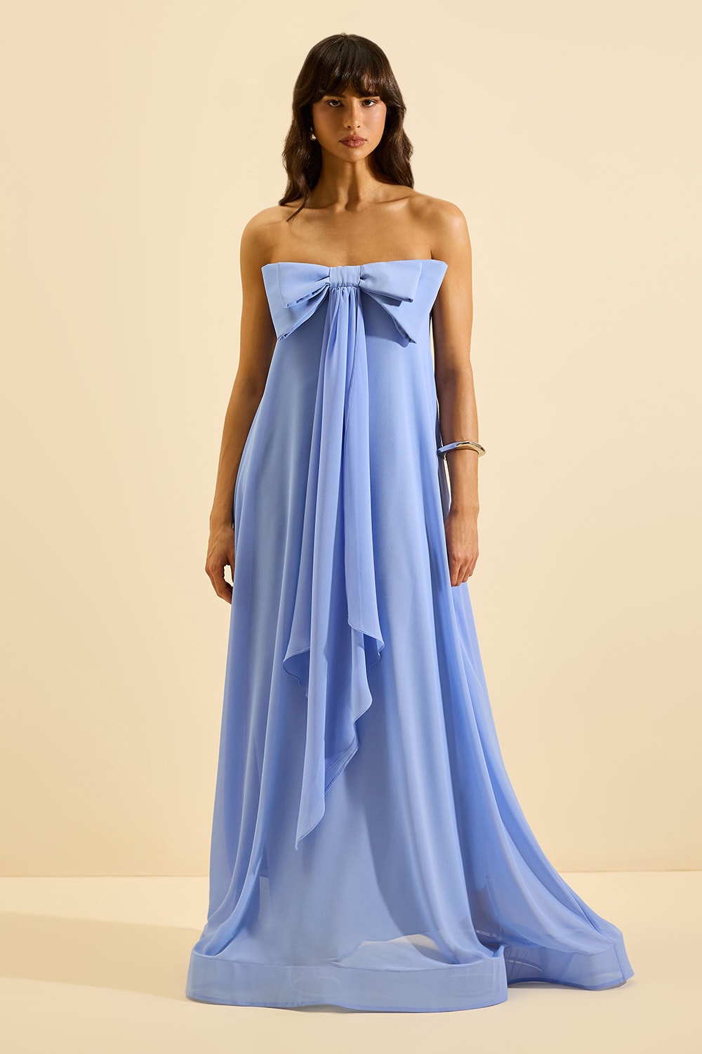Vestido longo encanto laço Serenity