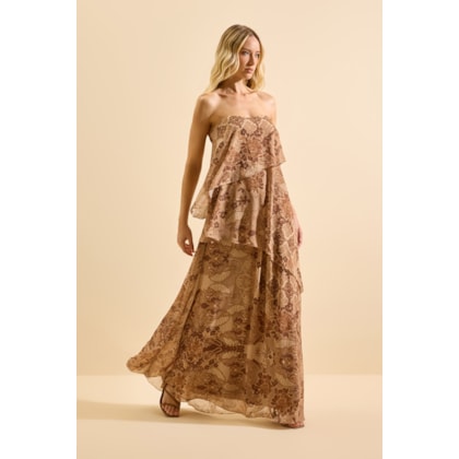 Vestido Longo Essencia Das Flores Cookie