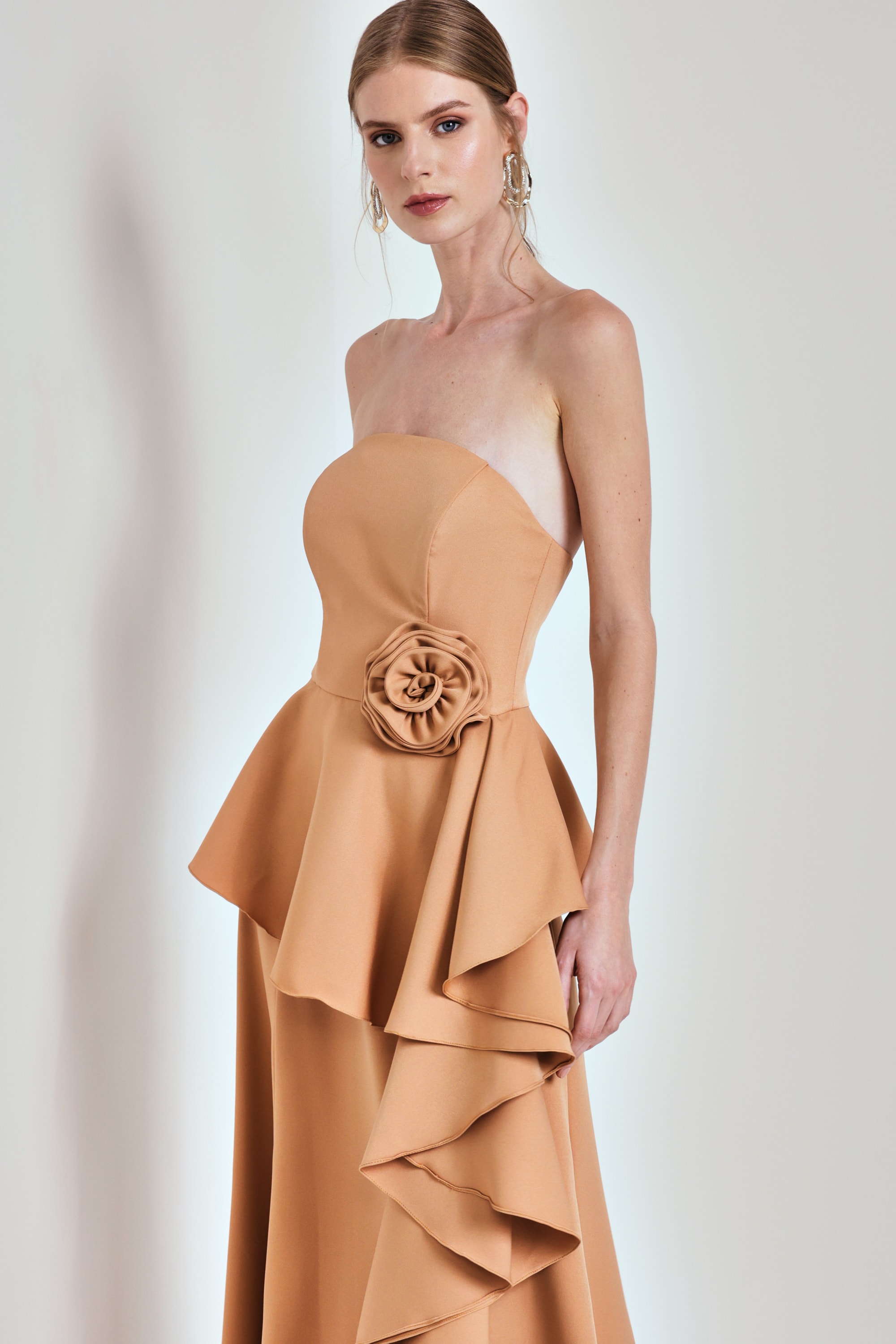 Vestido longo jordana Caramelo
