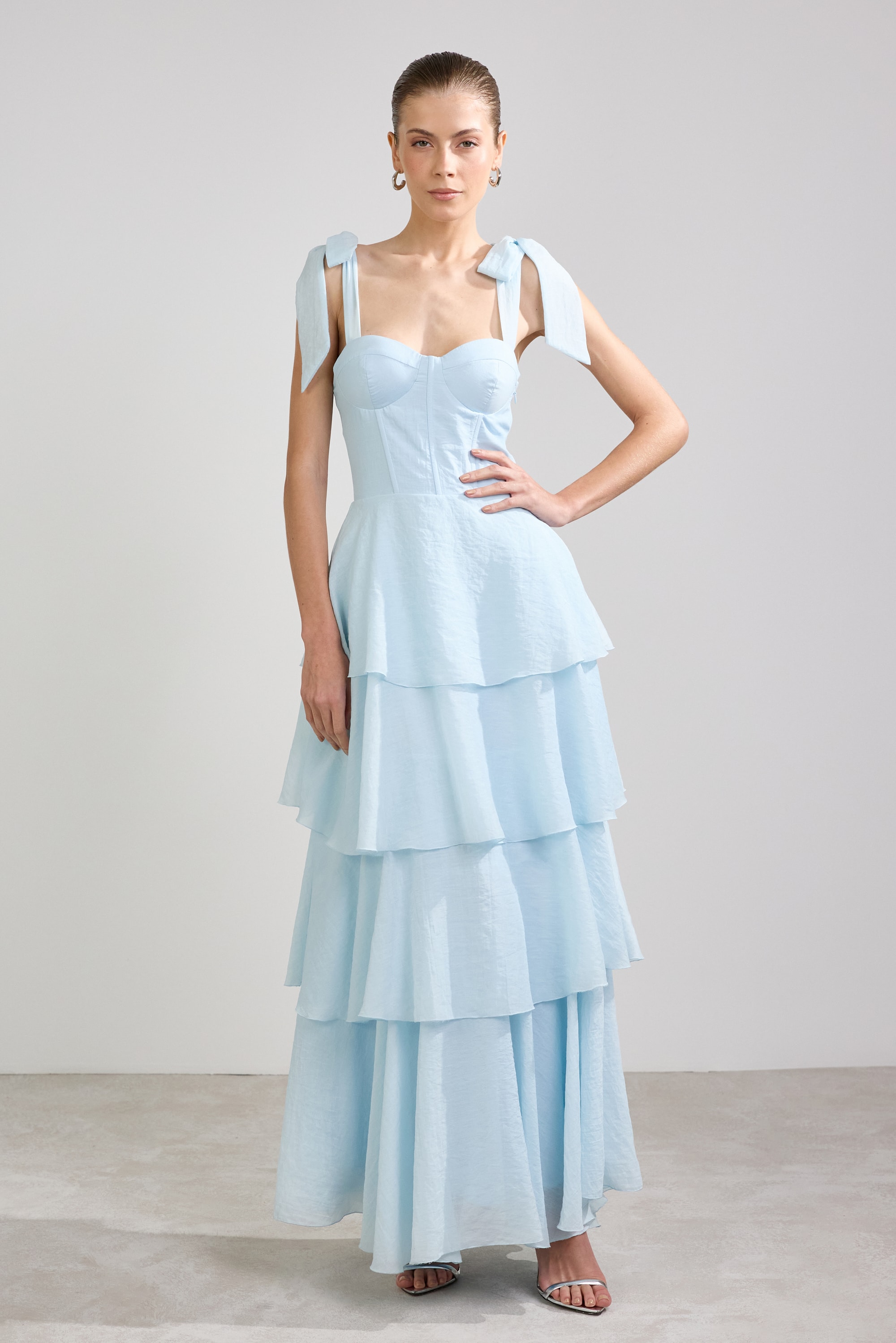 Vestido longo lady Azul Bebe