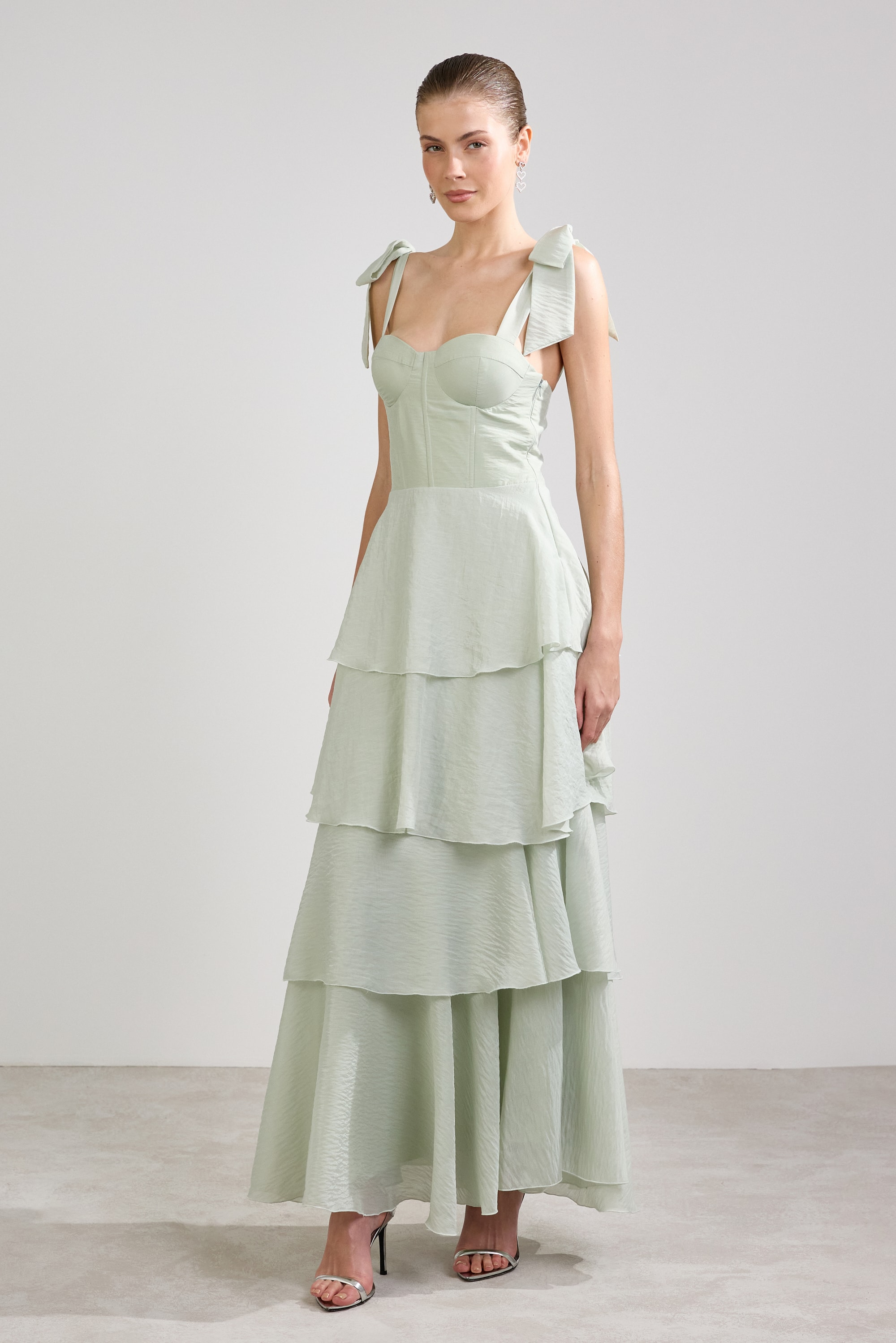 Vestido longo lady Verde Bebe