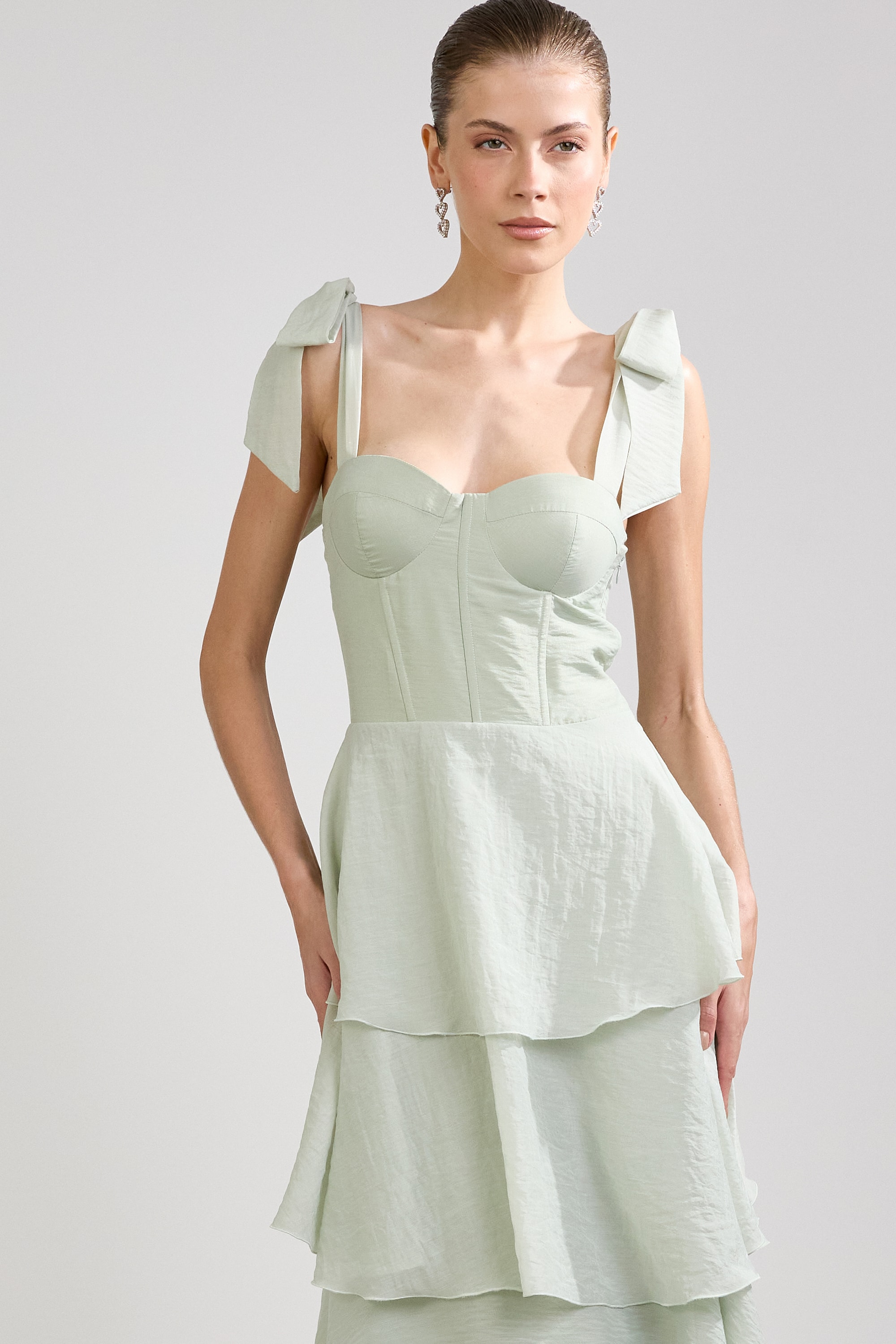 Vestido longo lady Verde Bebe