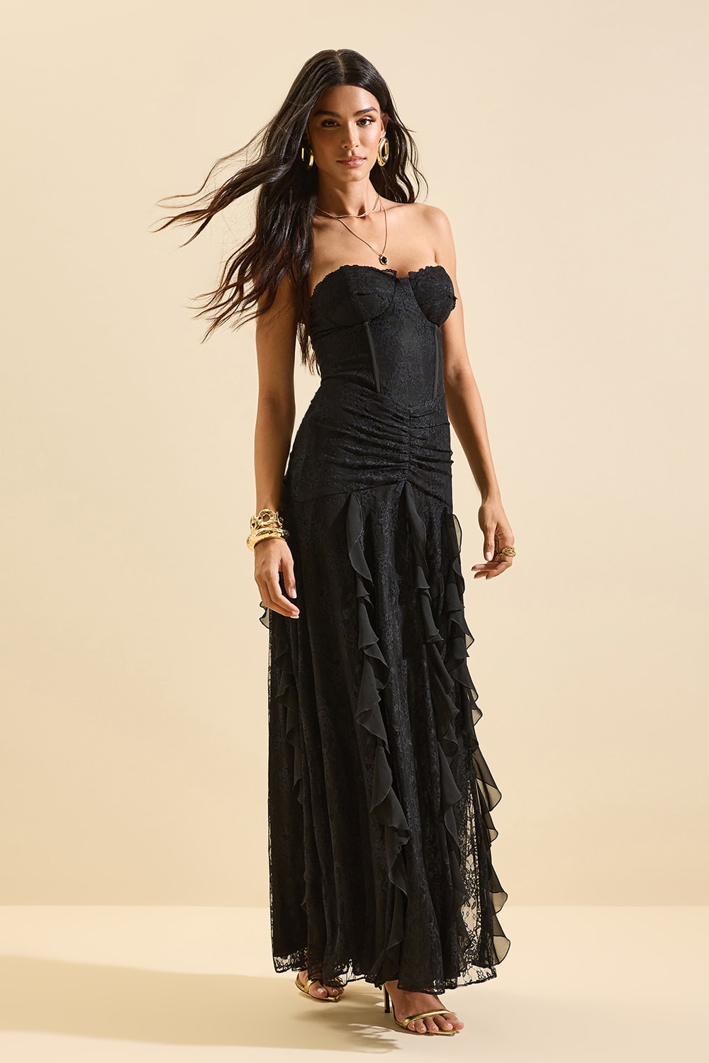 Vestido longo leveza Preto