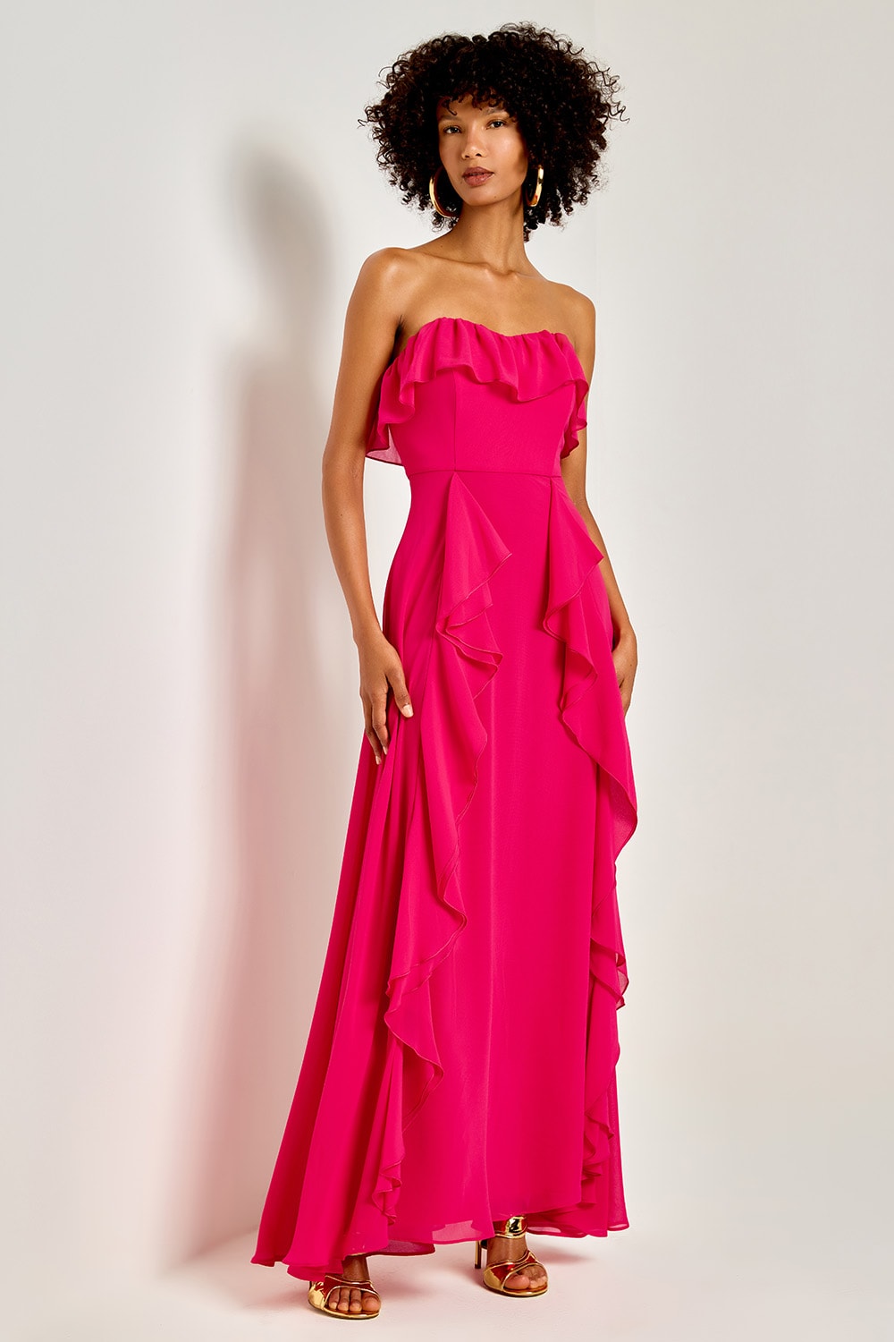 Vestido longo lila Pink