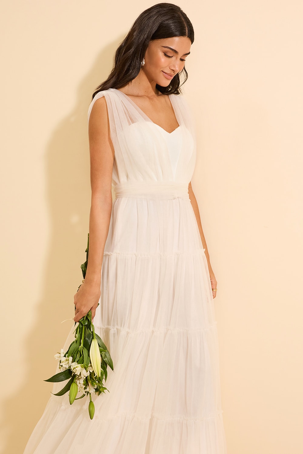 Vestido longo liv Off-White