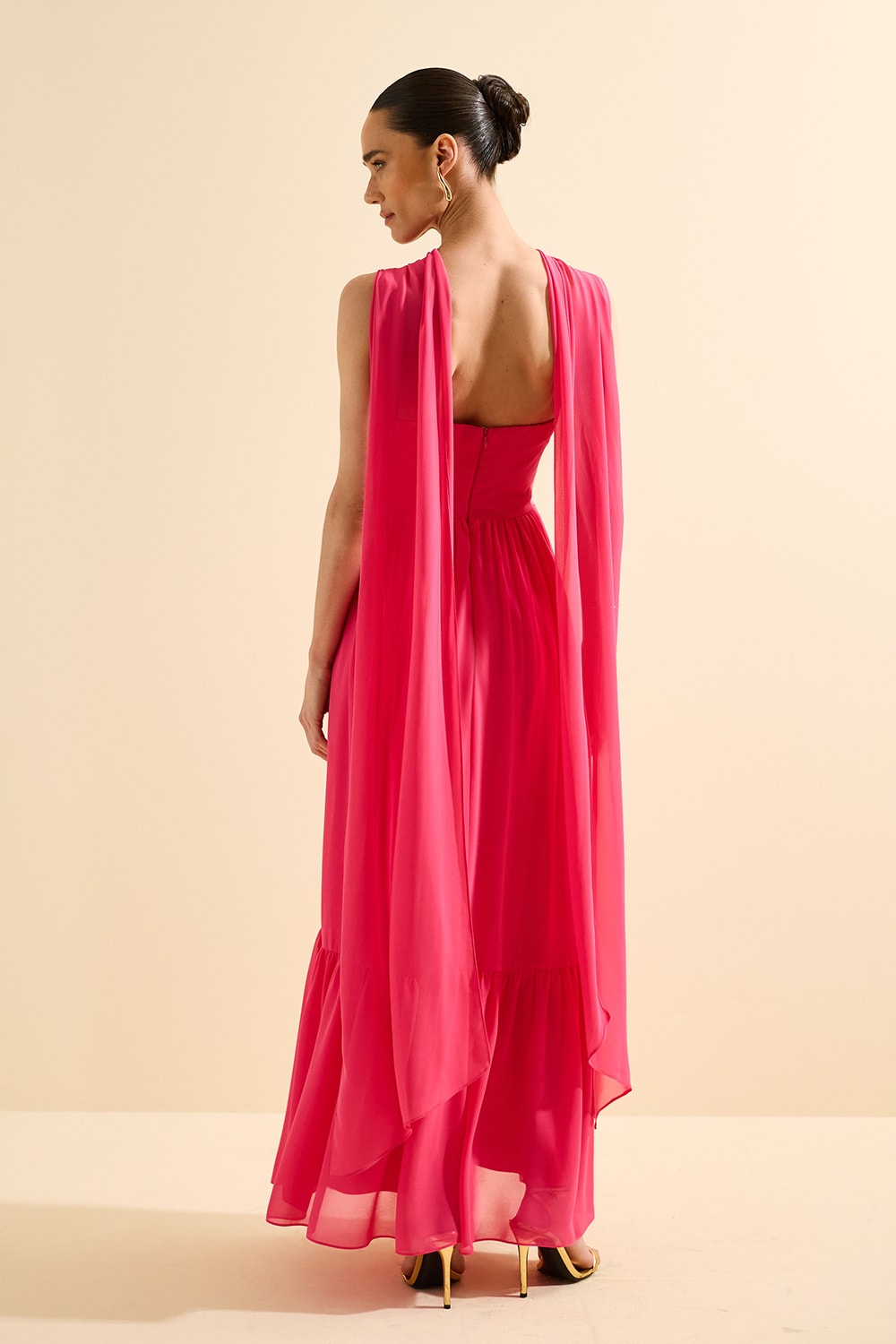 Vestido longo luar Pink