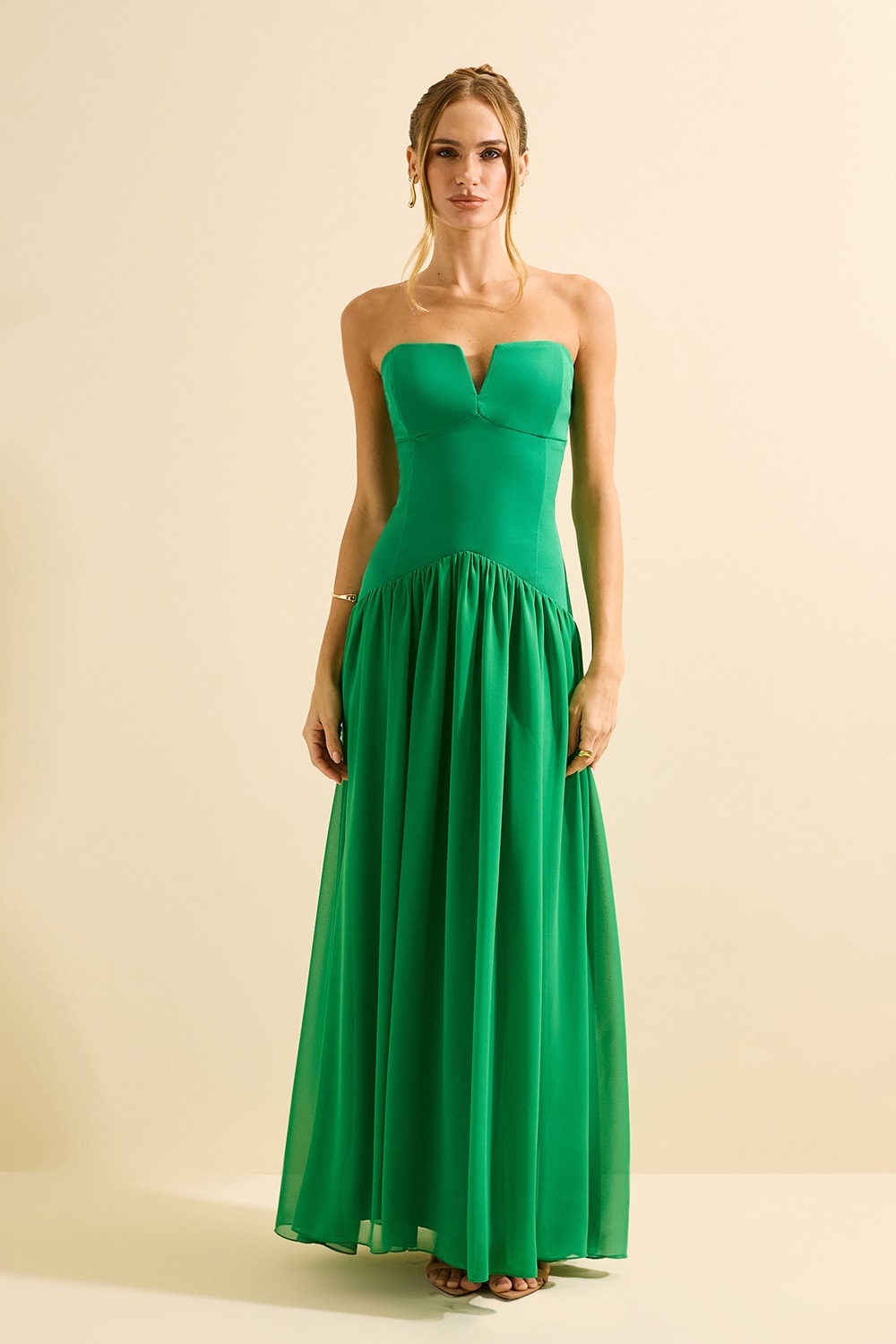Vestido longo mirari Esmeralda