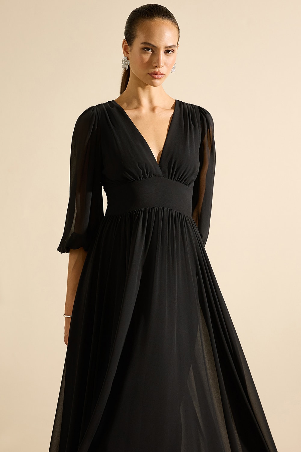 Vestido longo mirian Preto