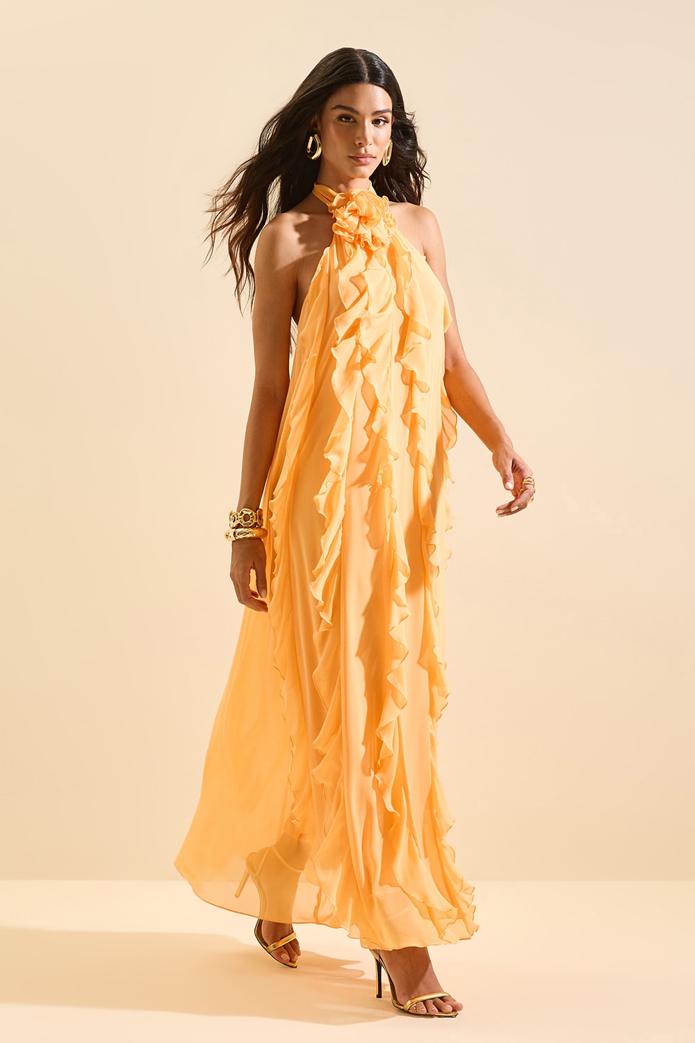 Vestido longo utopia a Coral