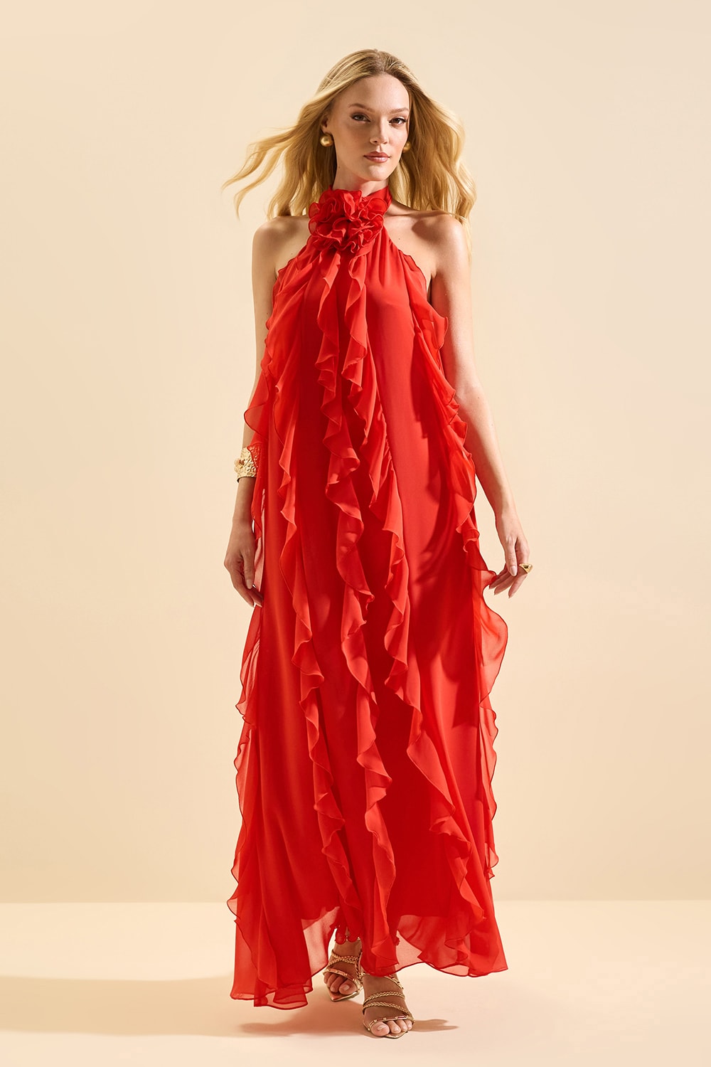 Vestido longo utopia a Vermelho
