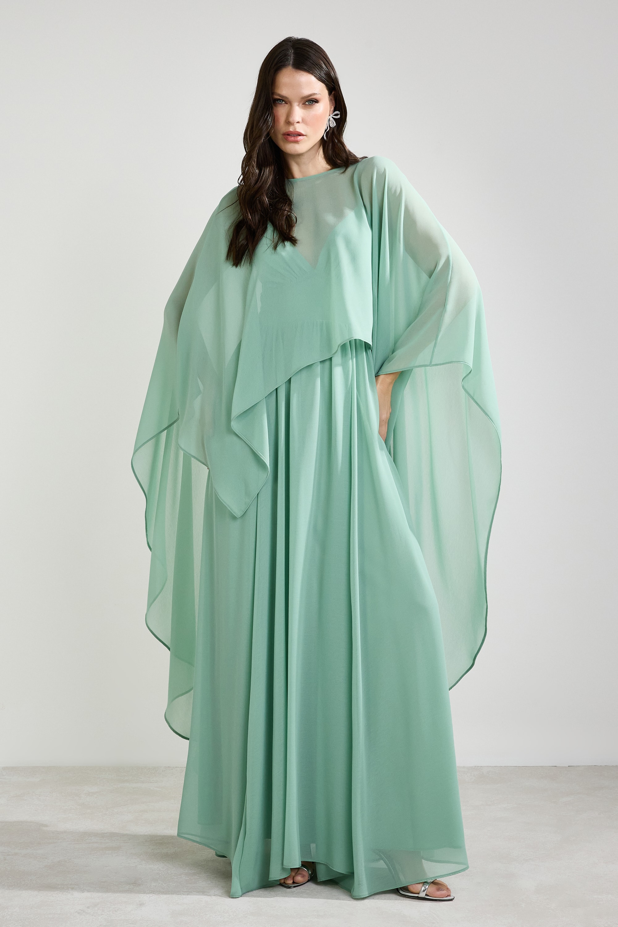 Vestido longo yara e Verde