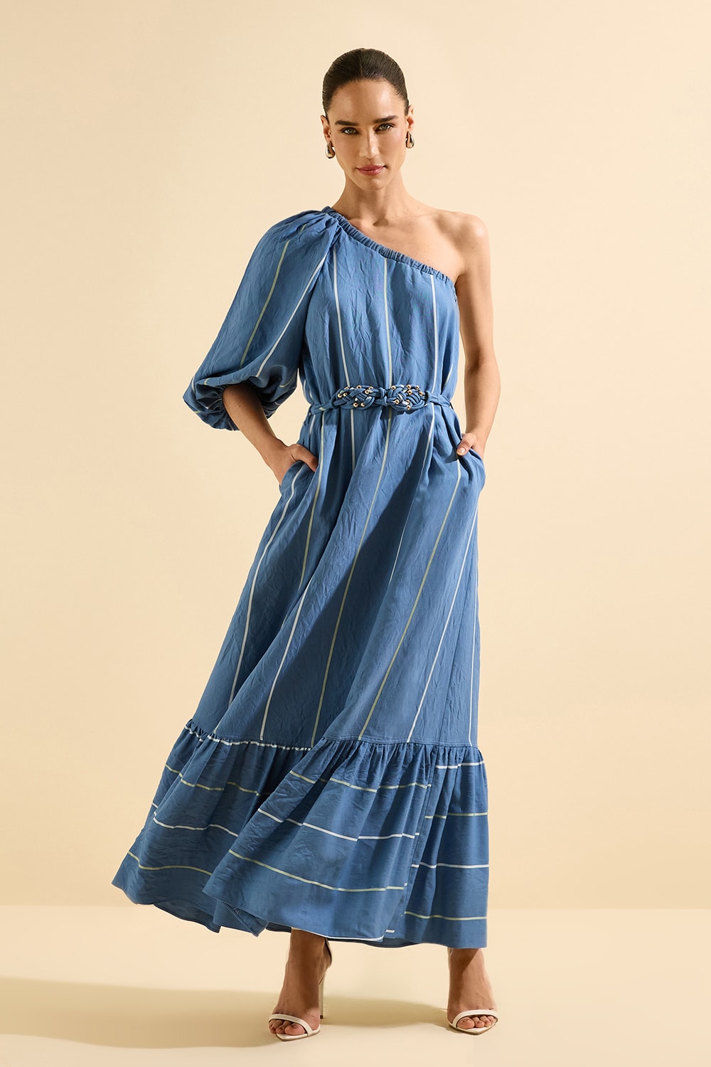 Vestido longuete capri Azul