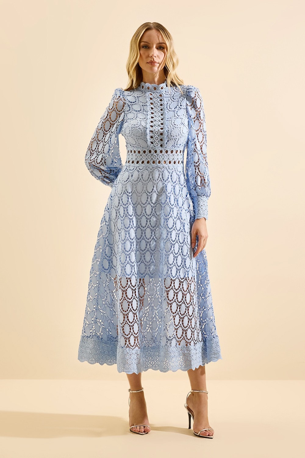 Vestido lovely lace Azul Bebe