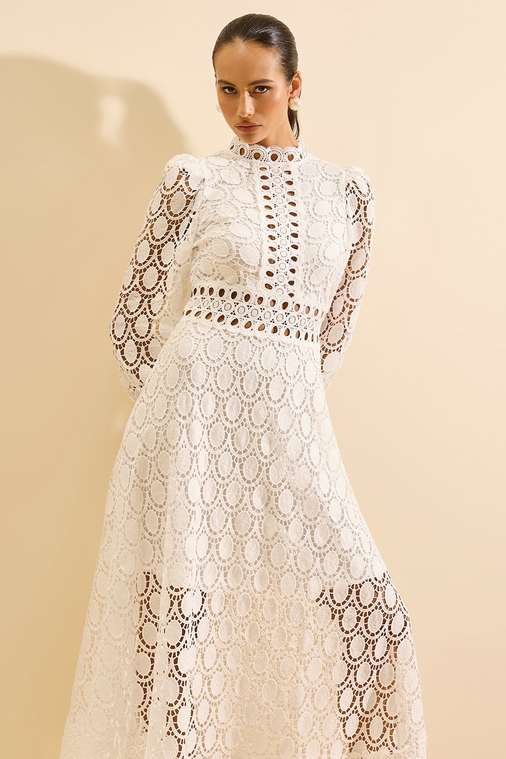 Vestido lovely lace Off-White