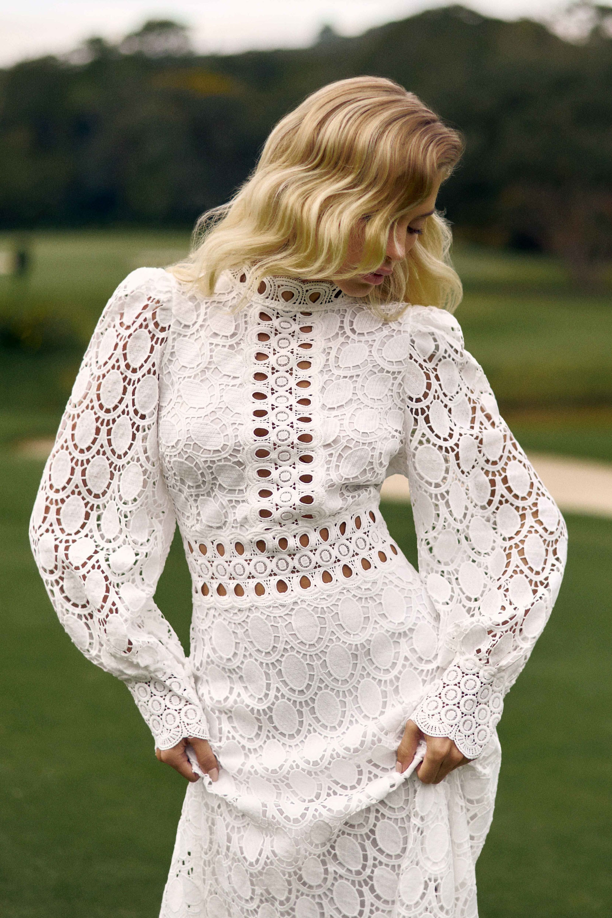 Vestido lovely lace Off-White