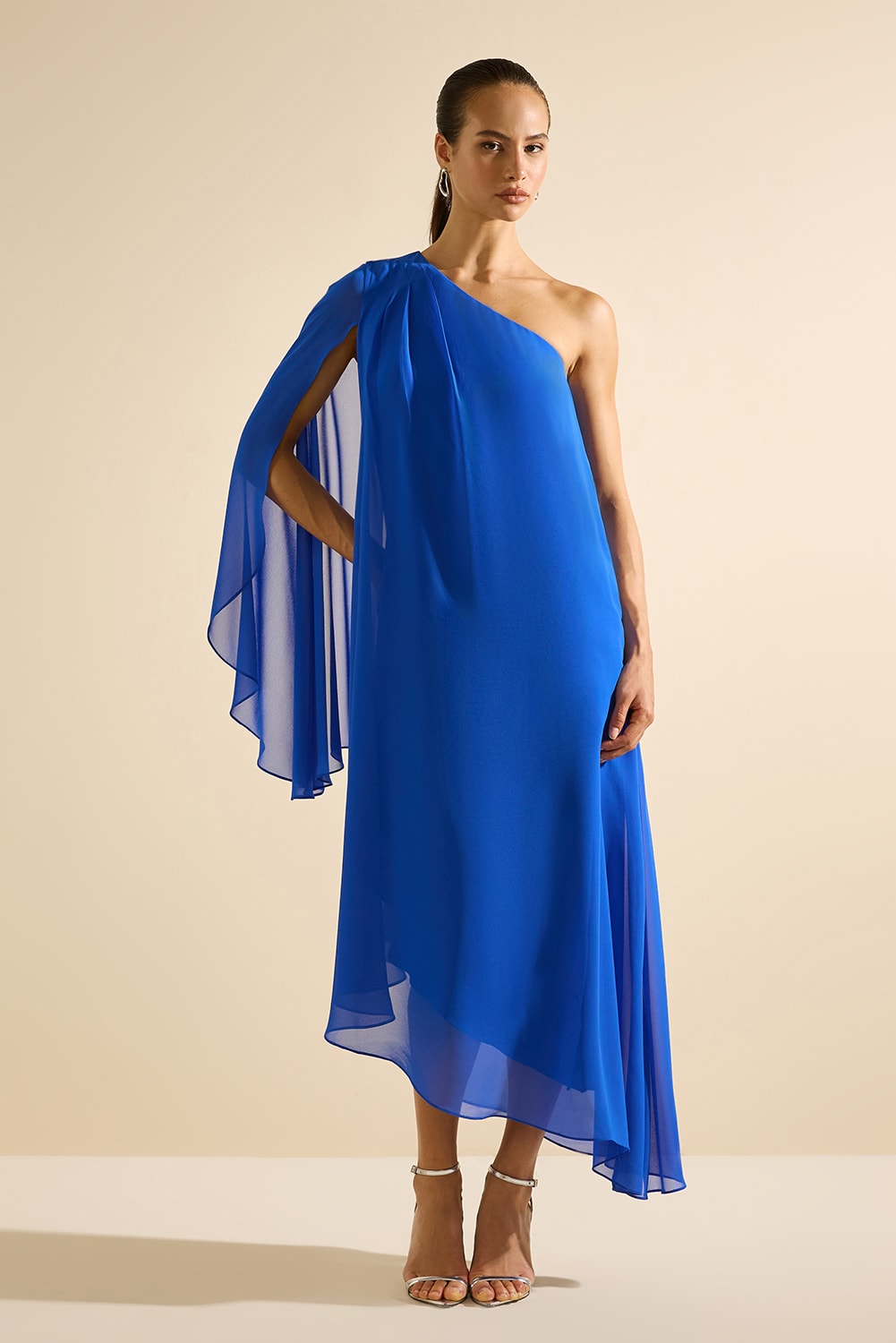 Vestido manga capa nika Royal