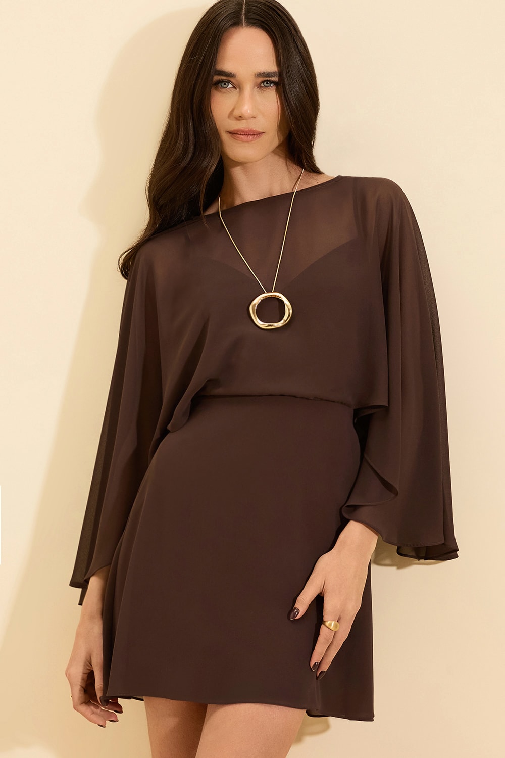 Vestido manoela Café