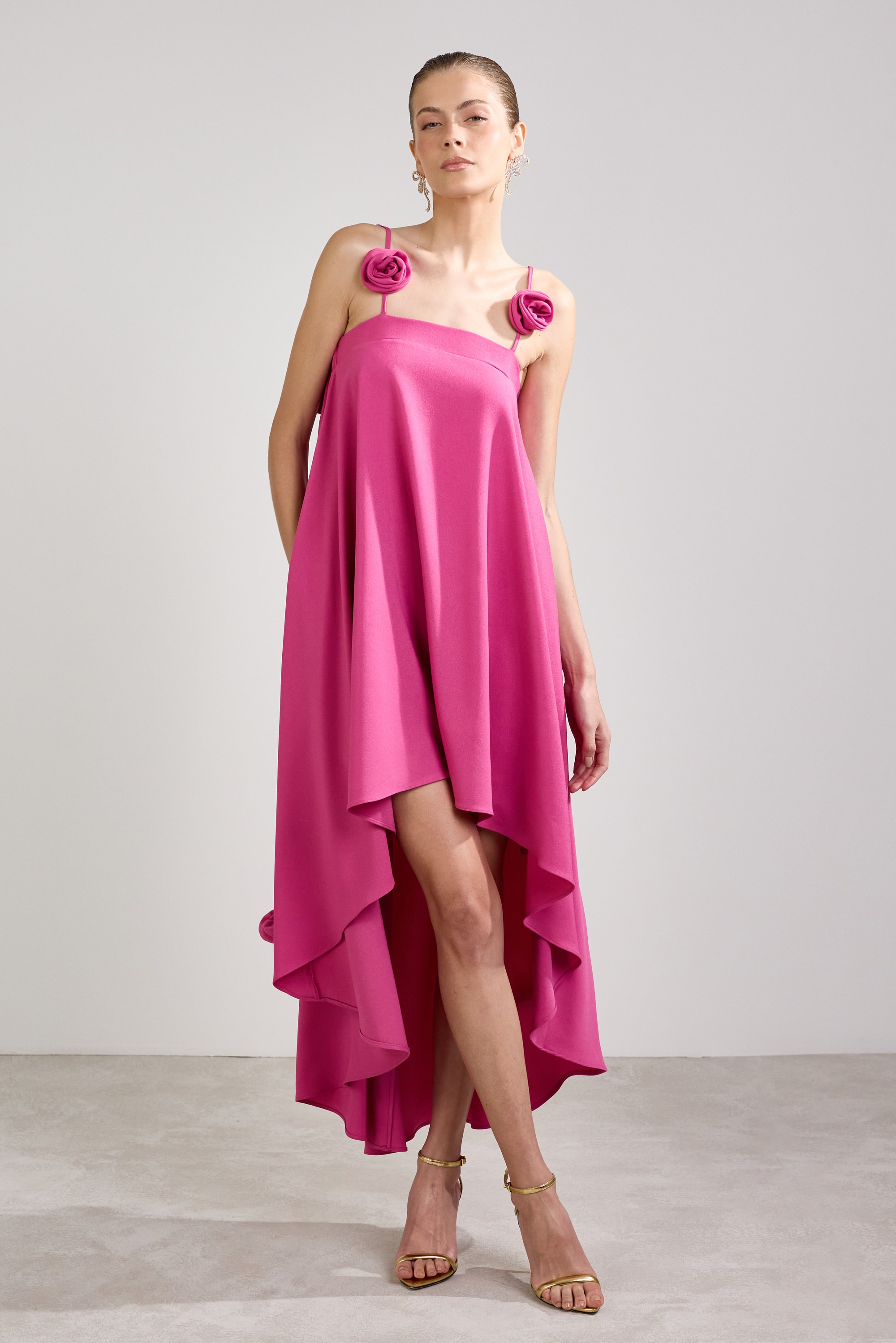Vestido midi florine Pink