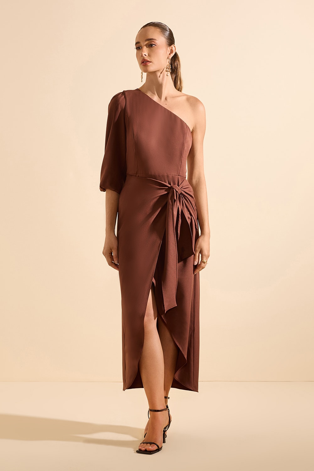 Vestido midi intense Café