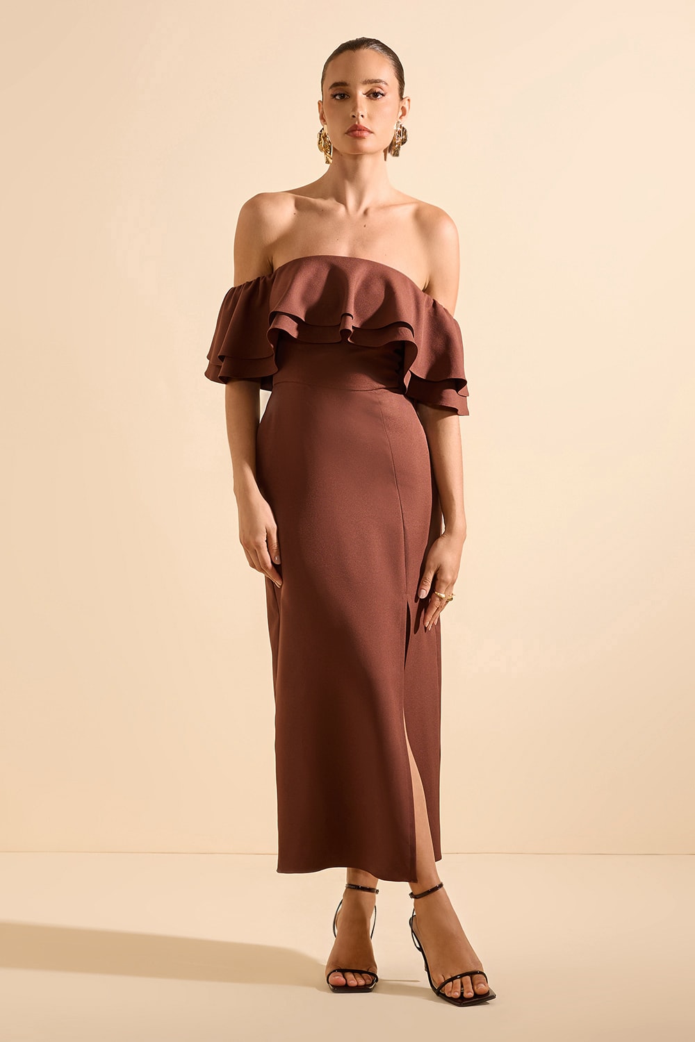 Vestido midi luli Café