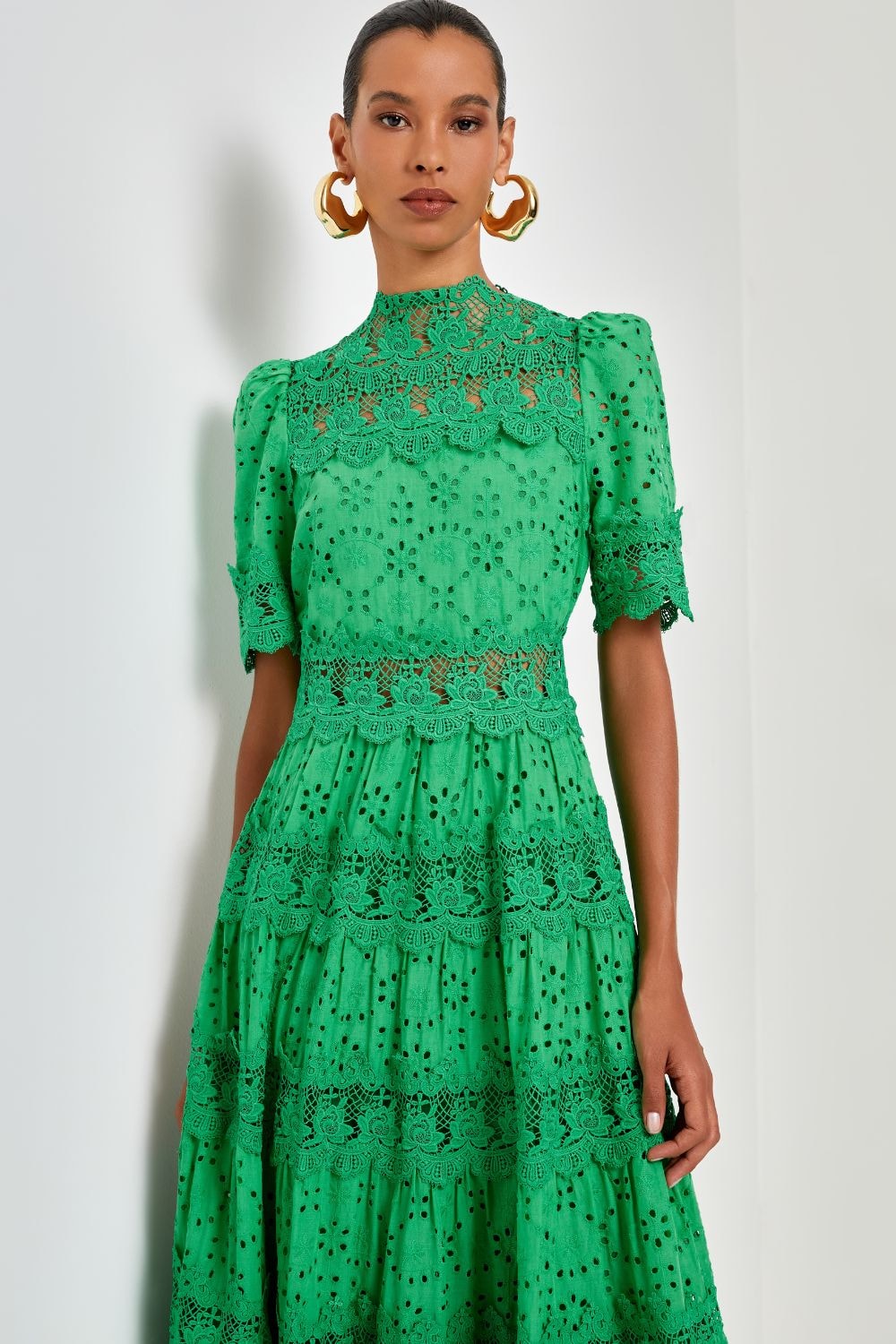 Vestido midi melanie Verde