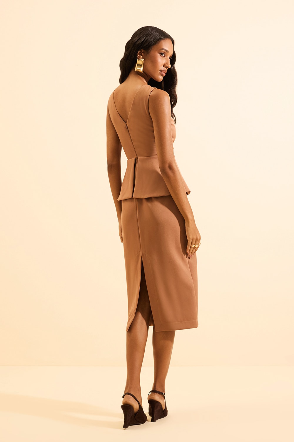 Vestido midi petale Cookie