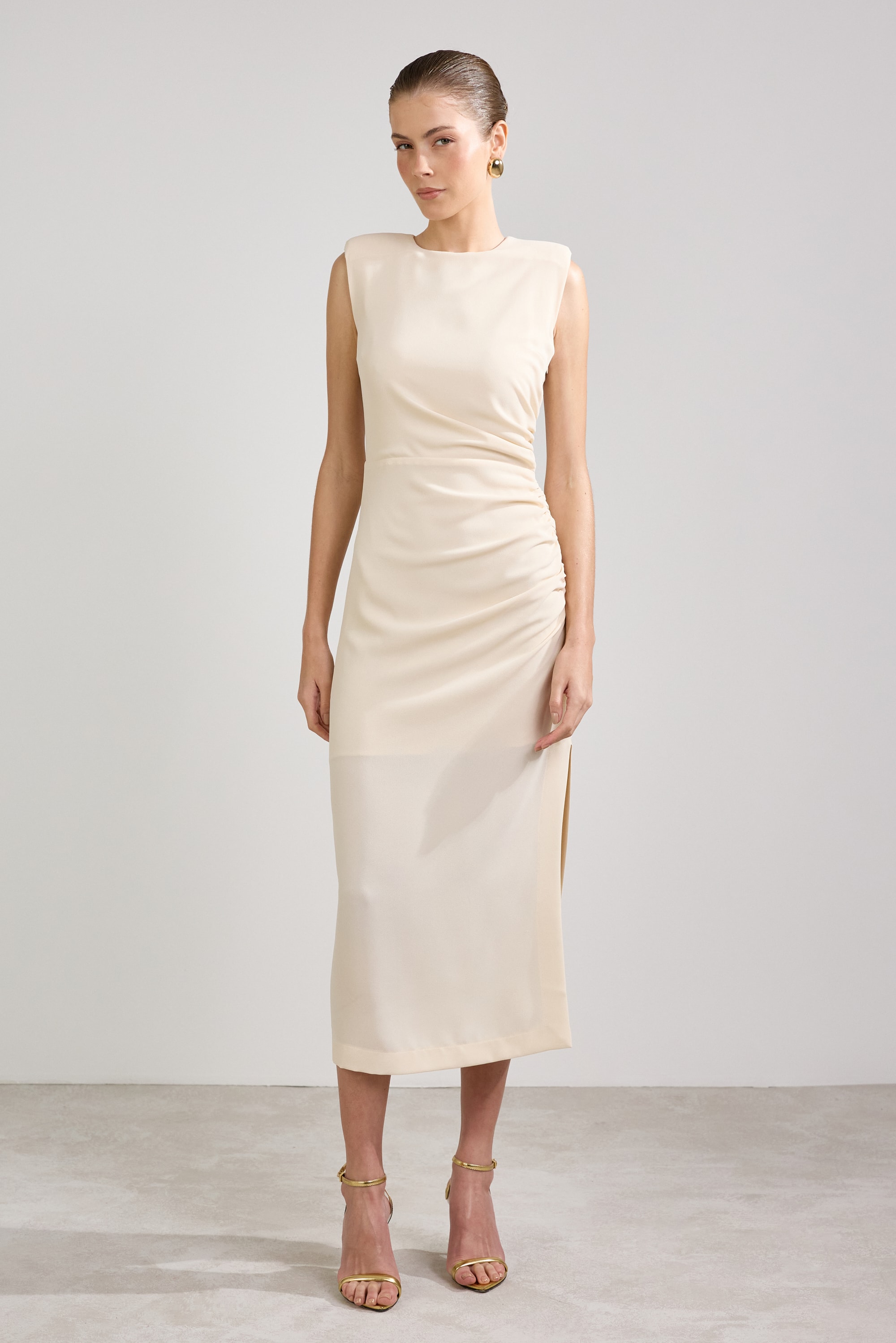 Vestido midi valéa Butter