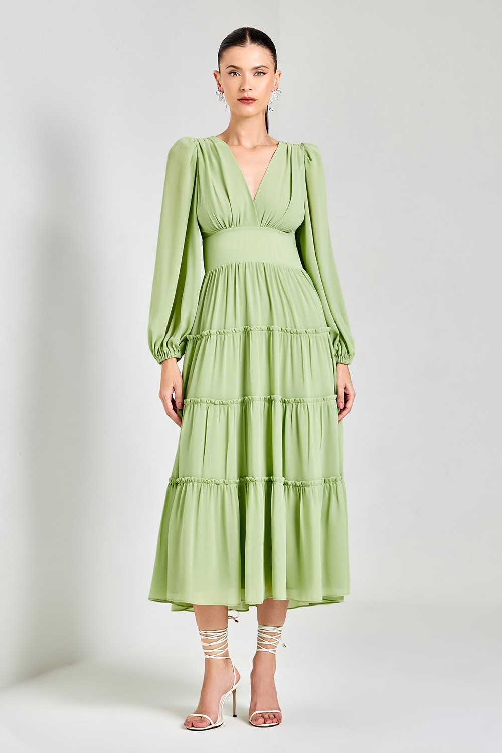 Vestido midi valentina Avocado