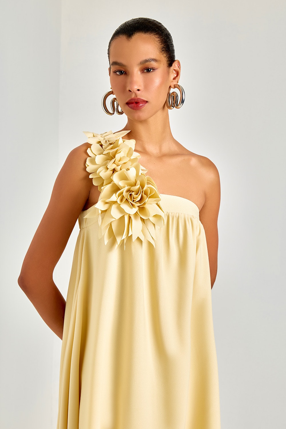Vestido mullet luli Creme