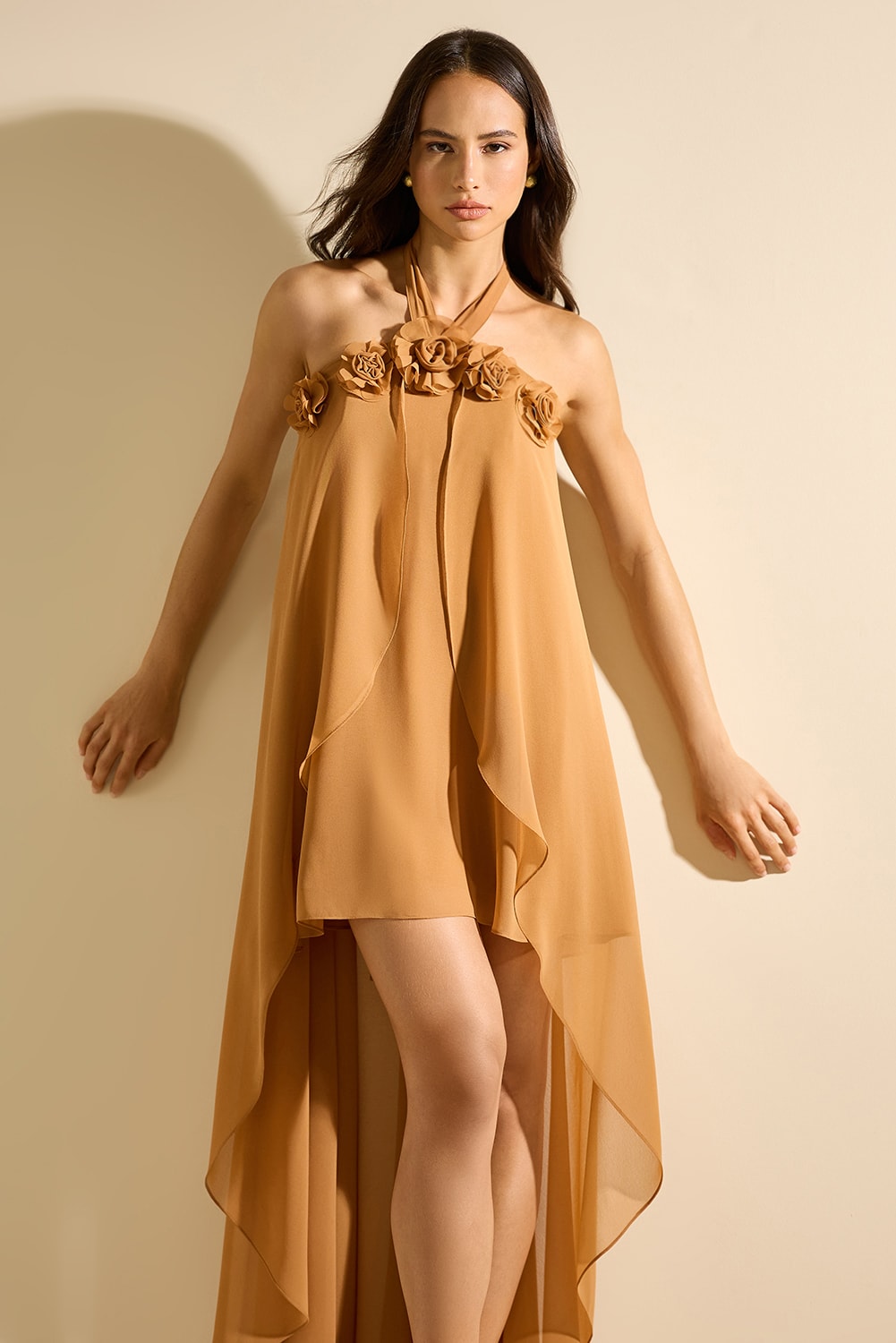 Vestido mullet marina Caramelo