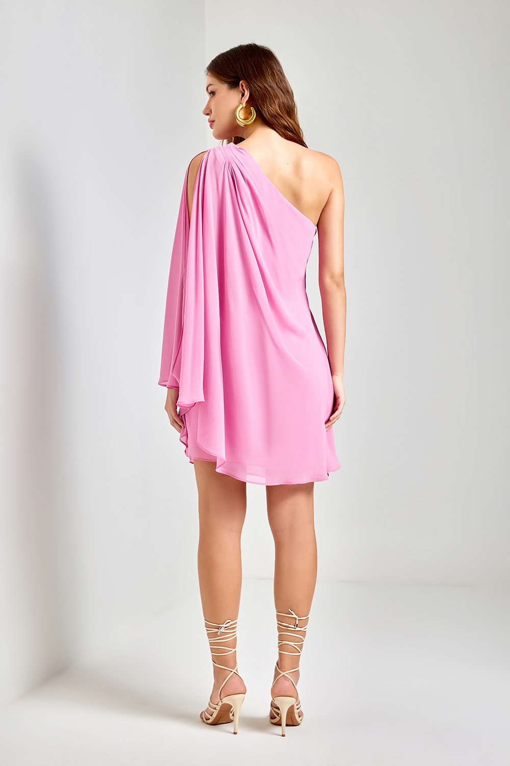 Vestido ombro crown Rosa
