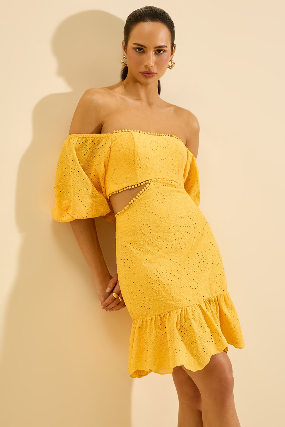 Vestido rare ocean Amarelo
