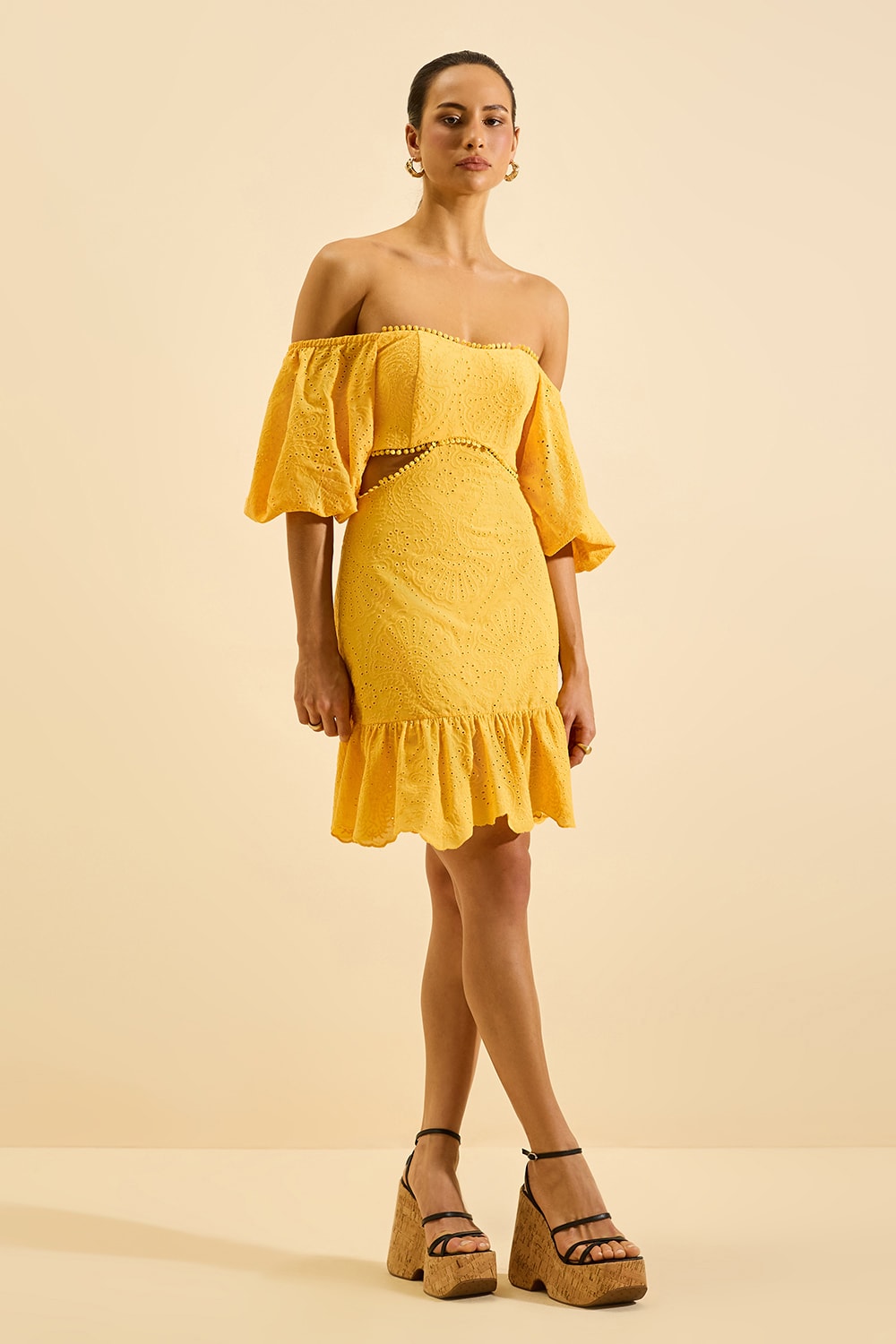 Vestido rare ocean Amarelo