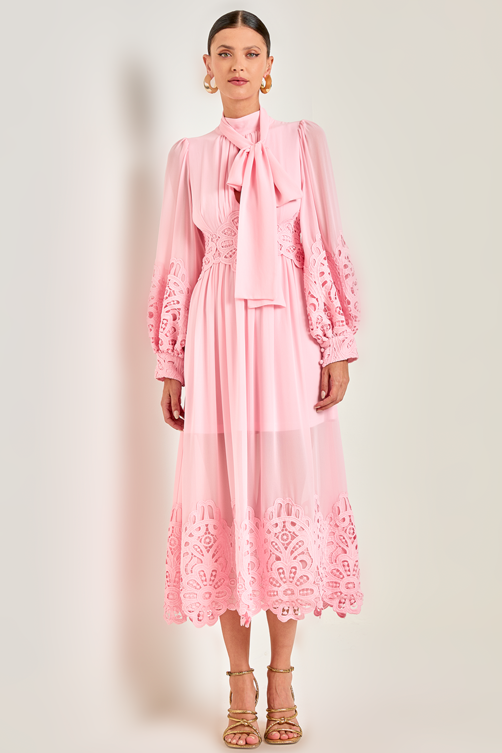 Vestido romantic tie Rosa