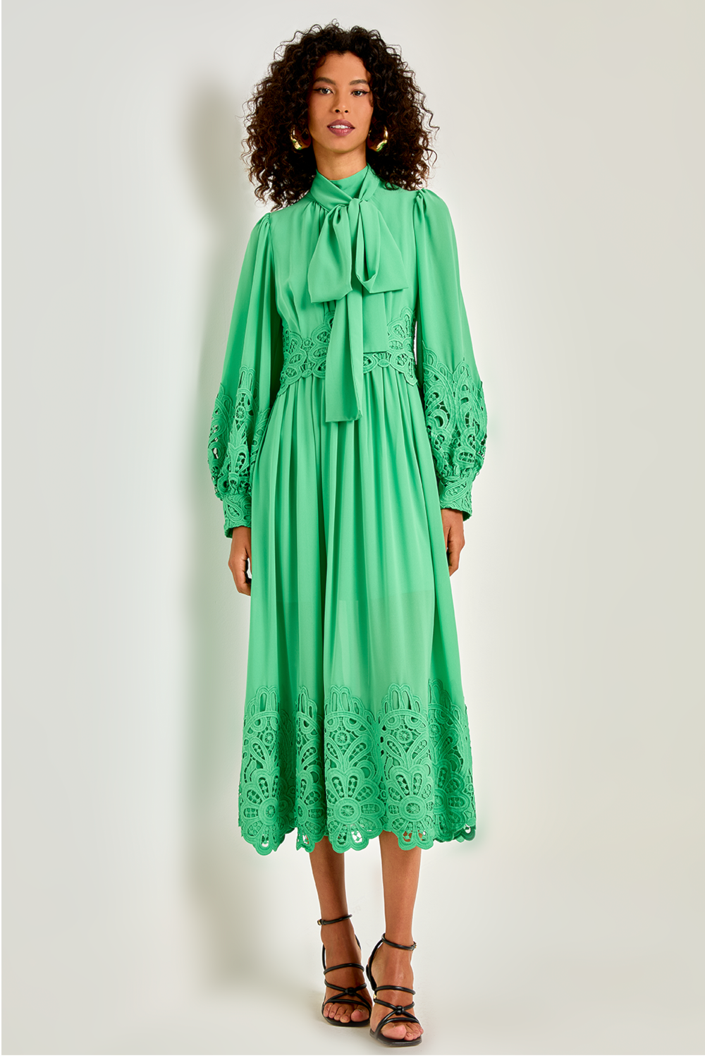 Vestido romantic tie Verde