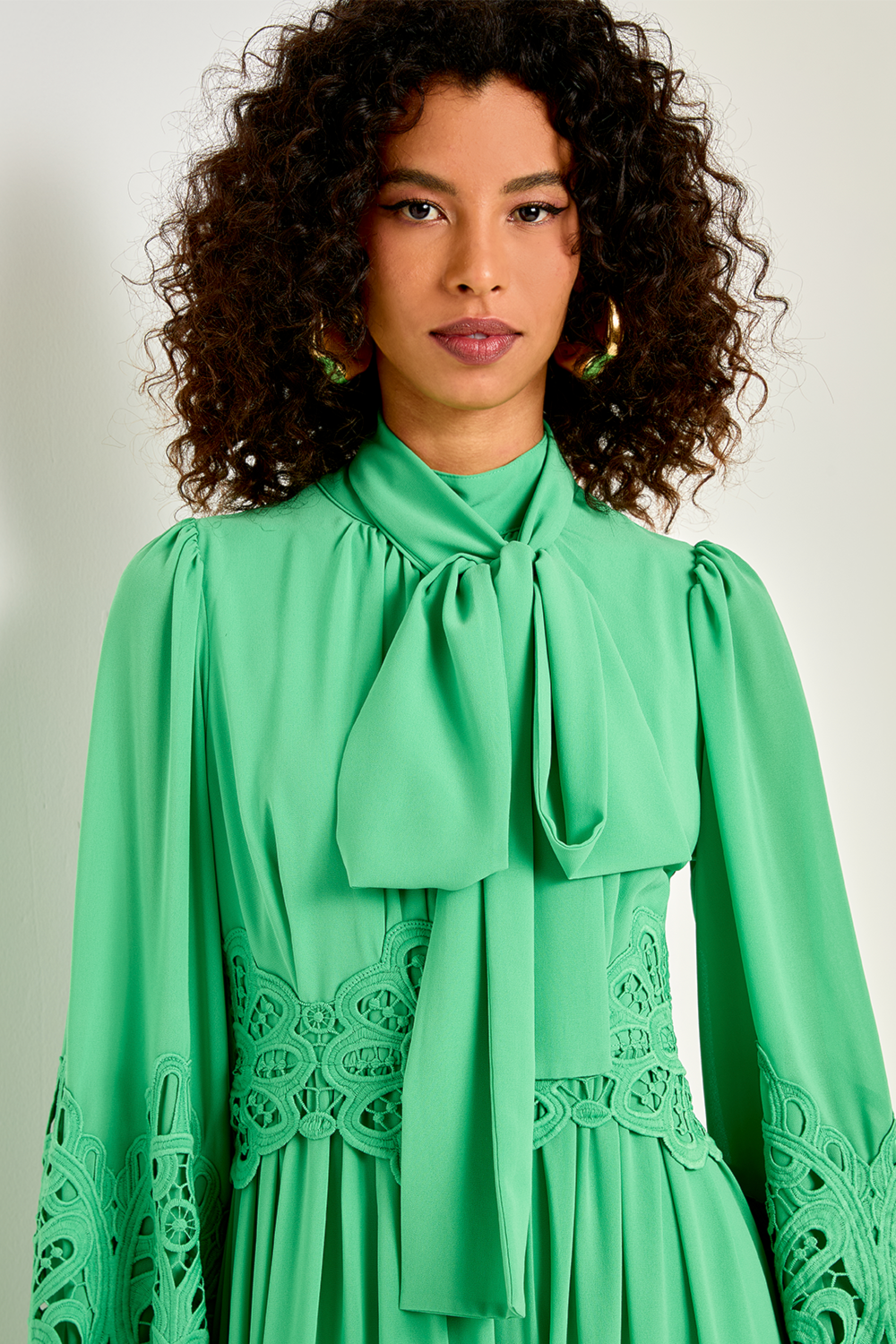 Vestido romantic tie Verde